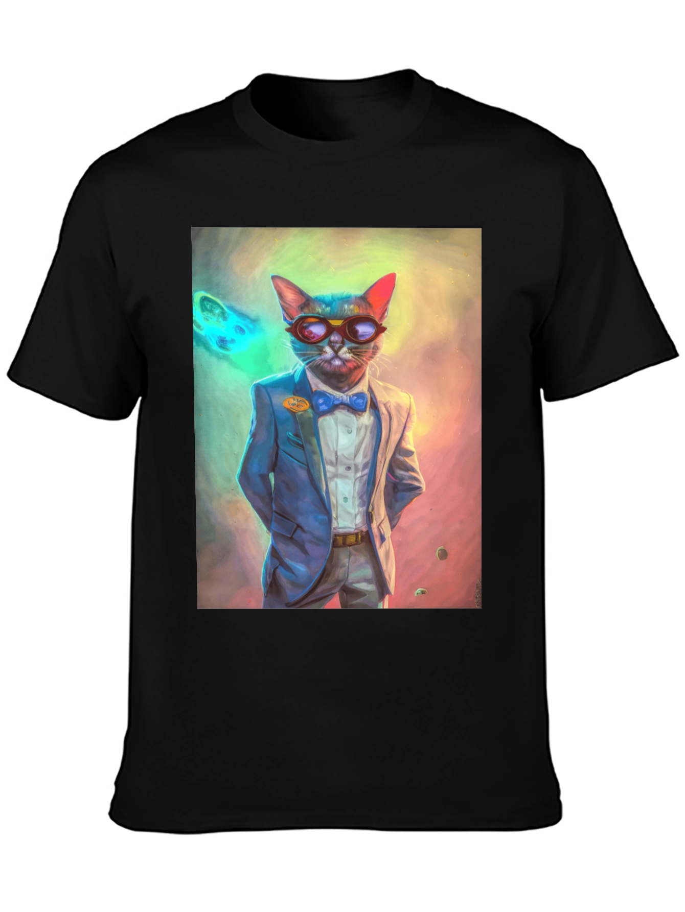 Cool Cat T-Shirt - Suave Feline in a Suit
