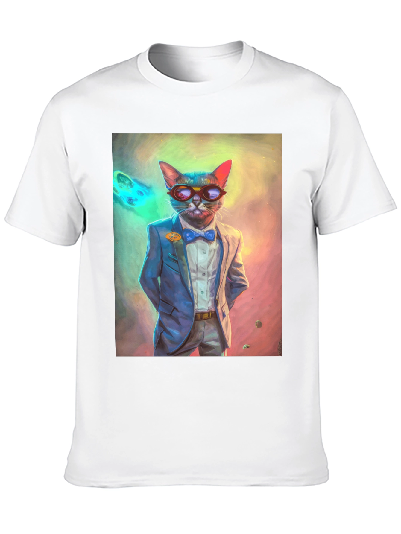 Cool Cat T-Shirt - Suave Feline in a Suit