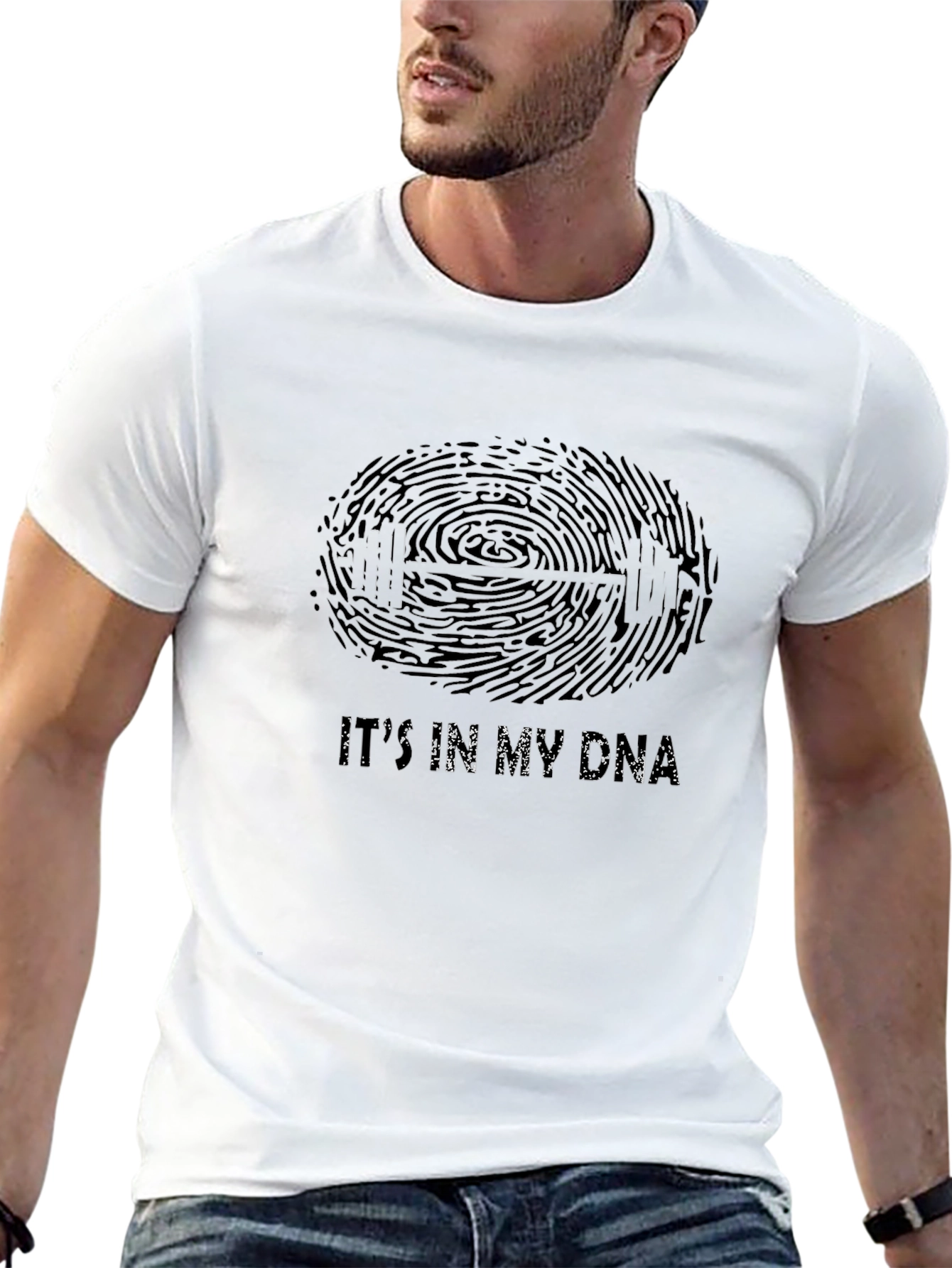 Fitness DNA Black Graphic T-Shirt