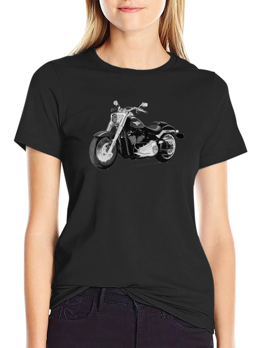 Motorcycle Graphic Black T-Shirt