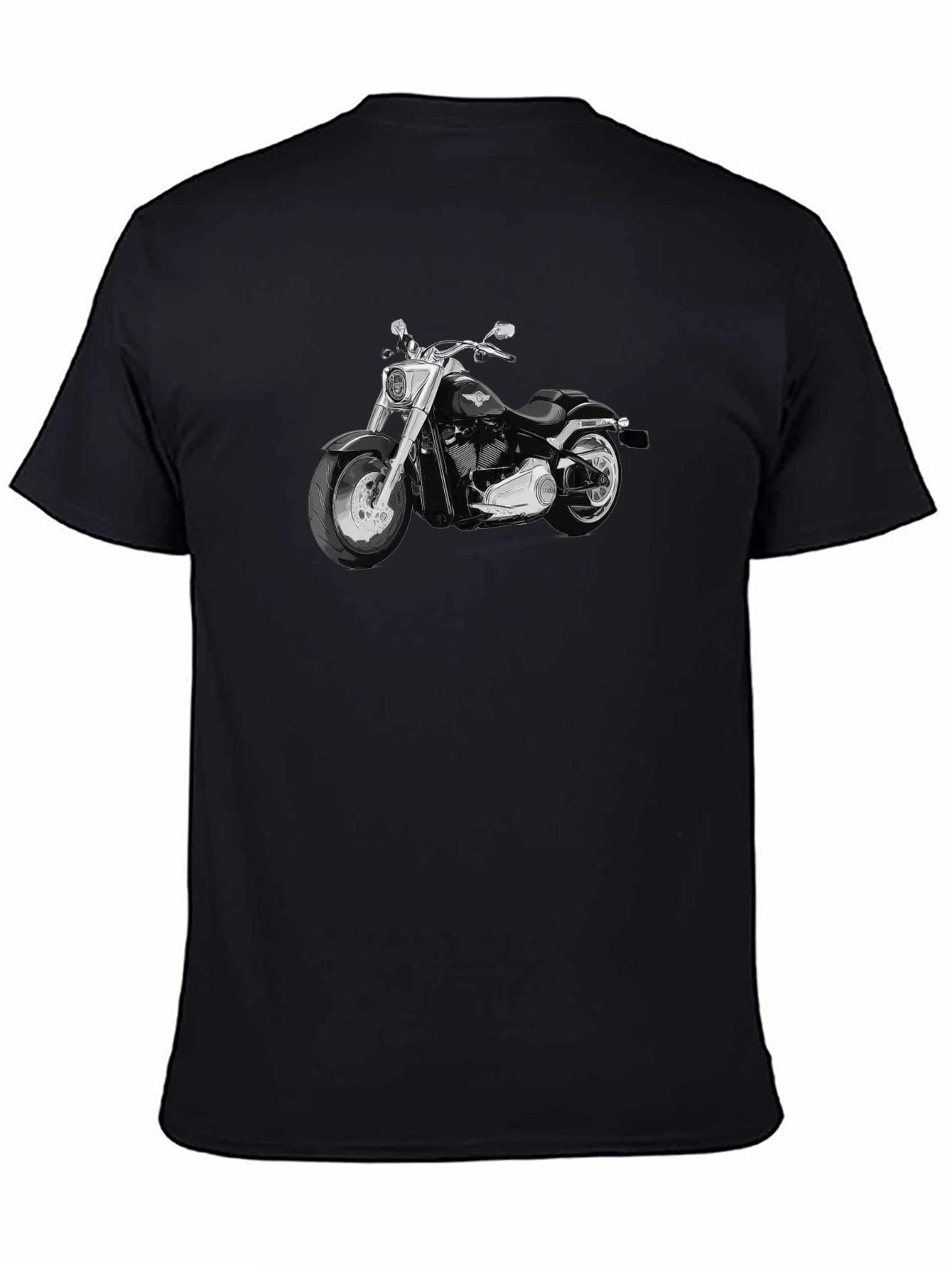Motorcycle Graphic Black T-Shirt
