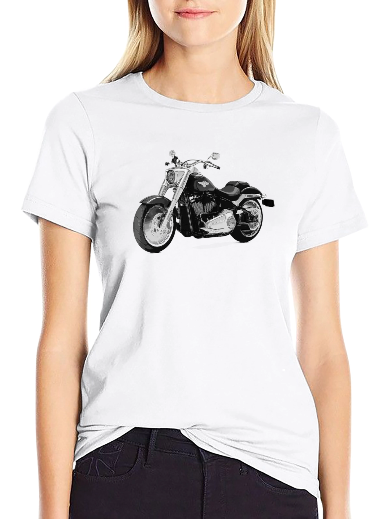 Motorcycle Graphic Black T-Shirt