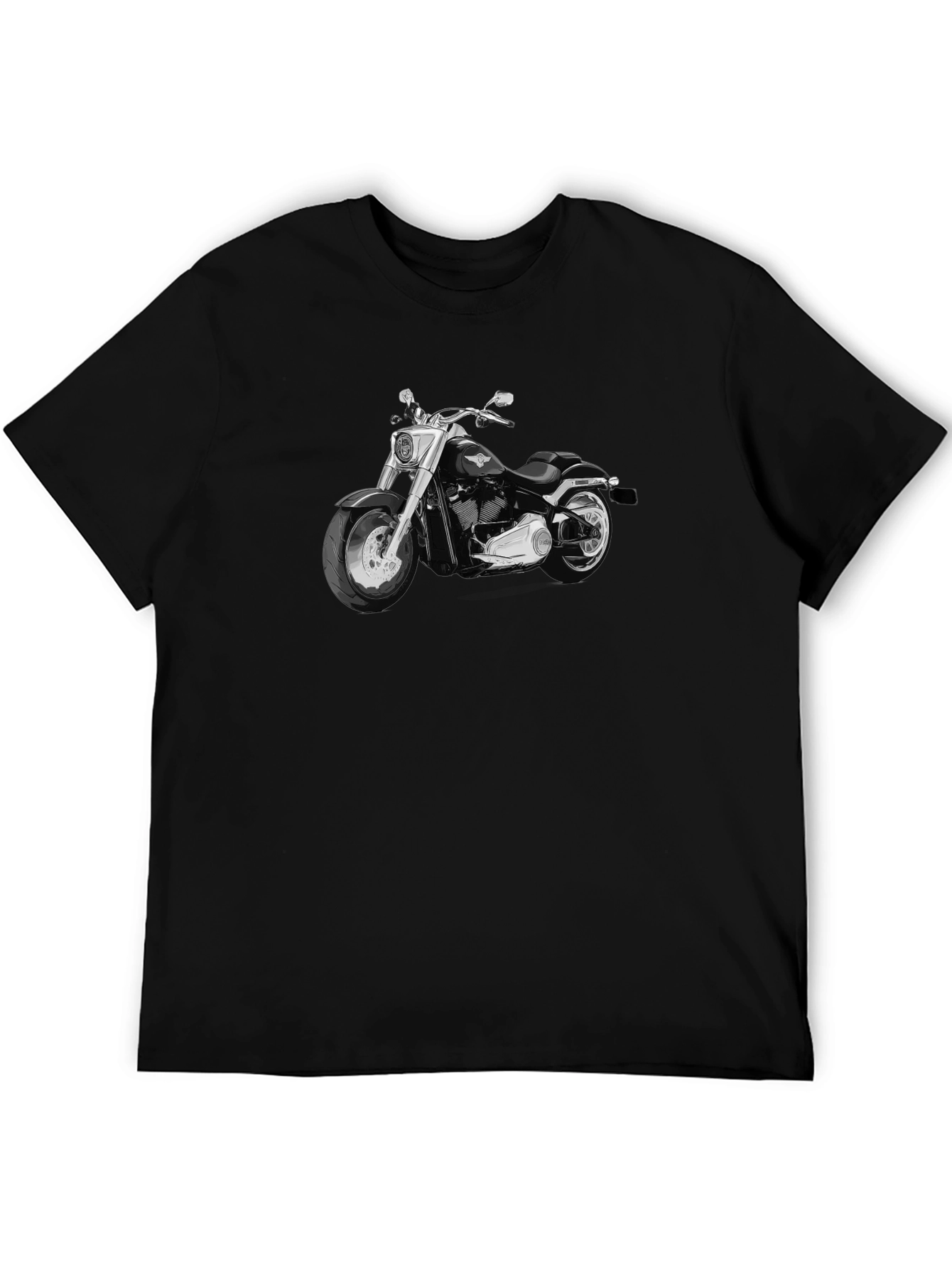 Motorcycle Graphic Black T-Shirt