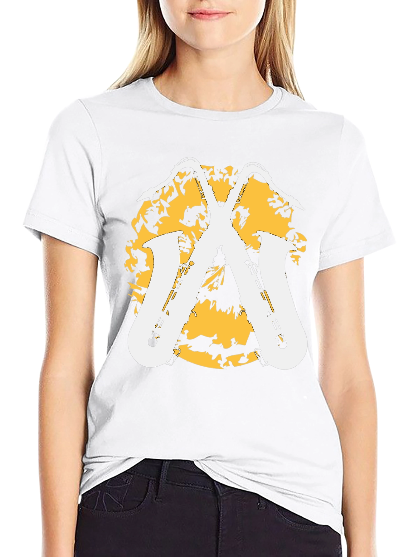Saxophone Graphic Tee - Stylish Music Lovers Shirt