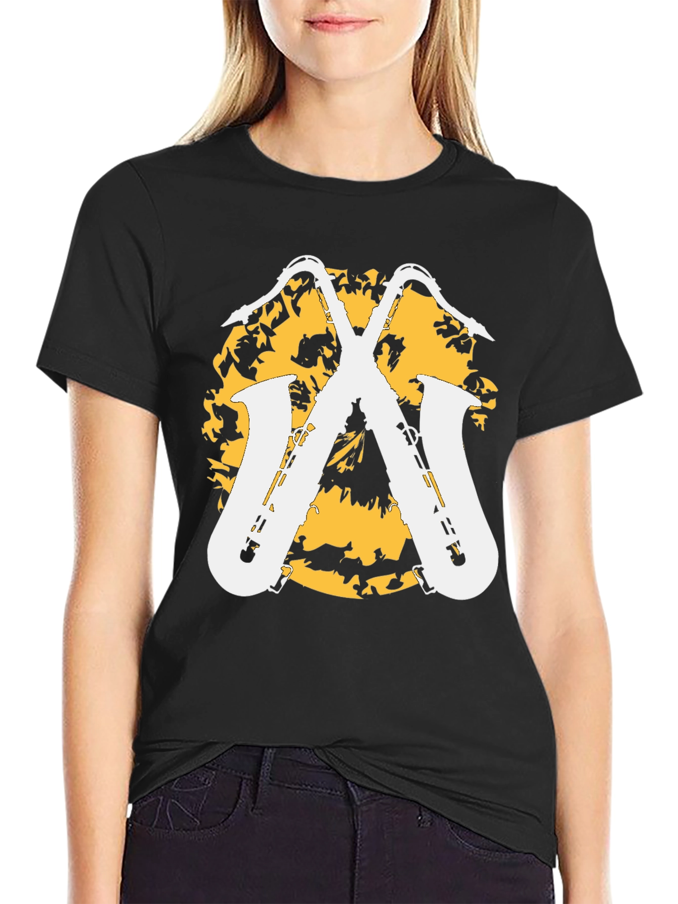 Saxophone Graphic Tee - Stylish Music Lovers Shirt