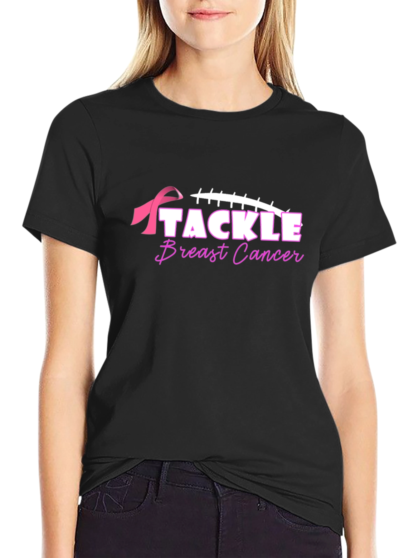 Tackle Breast Cancer Awareness T-Shirt