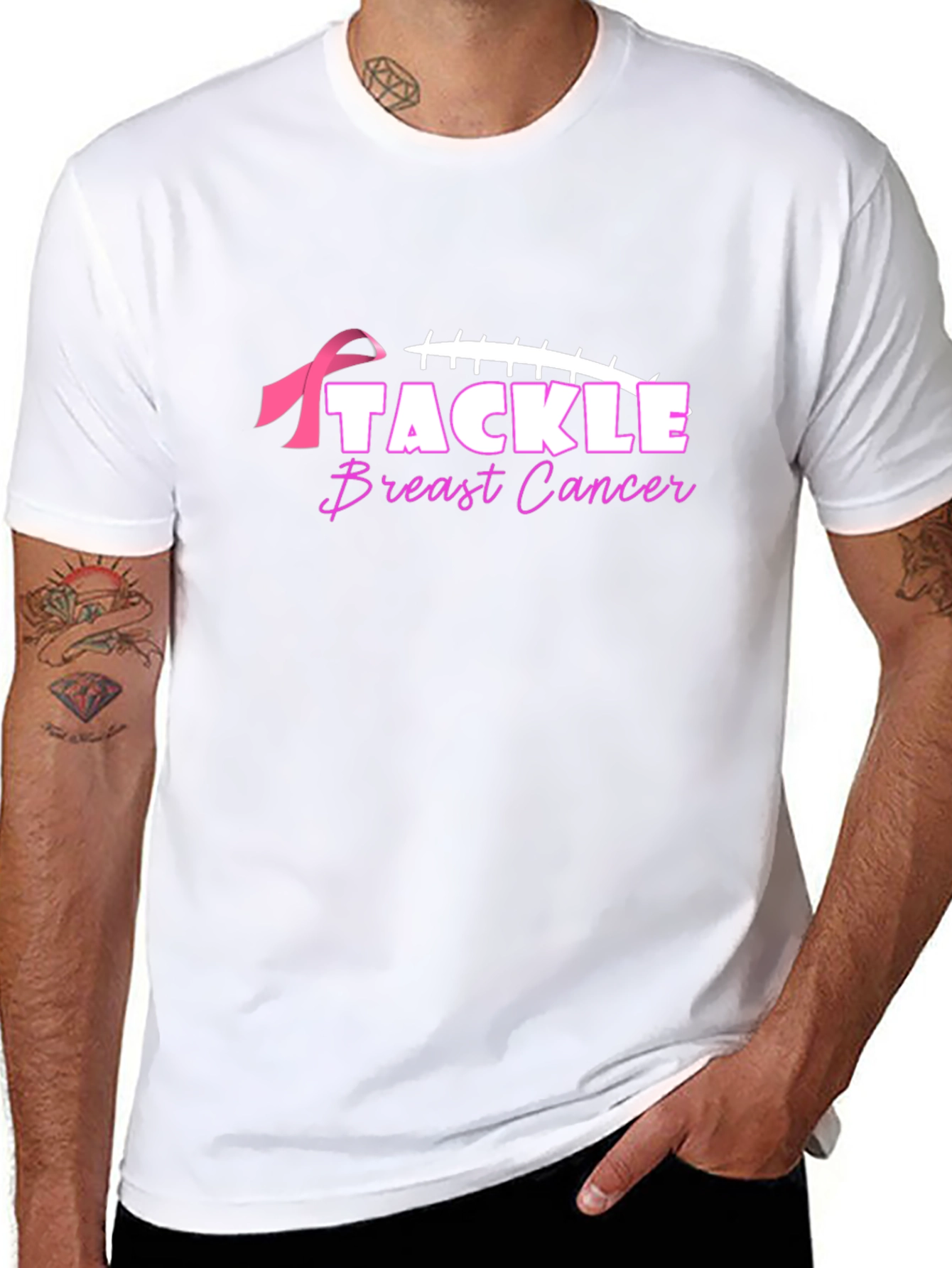 Tackle Breast Cancer Awareness T-Shirt