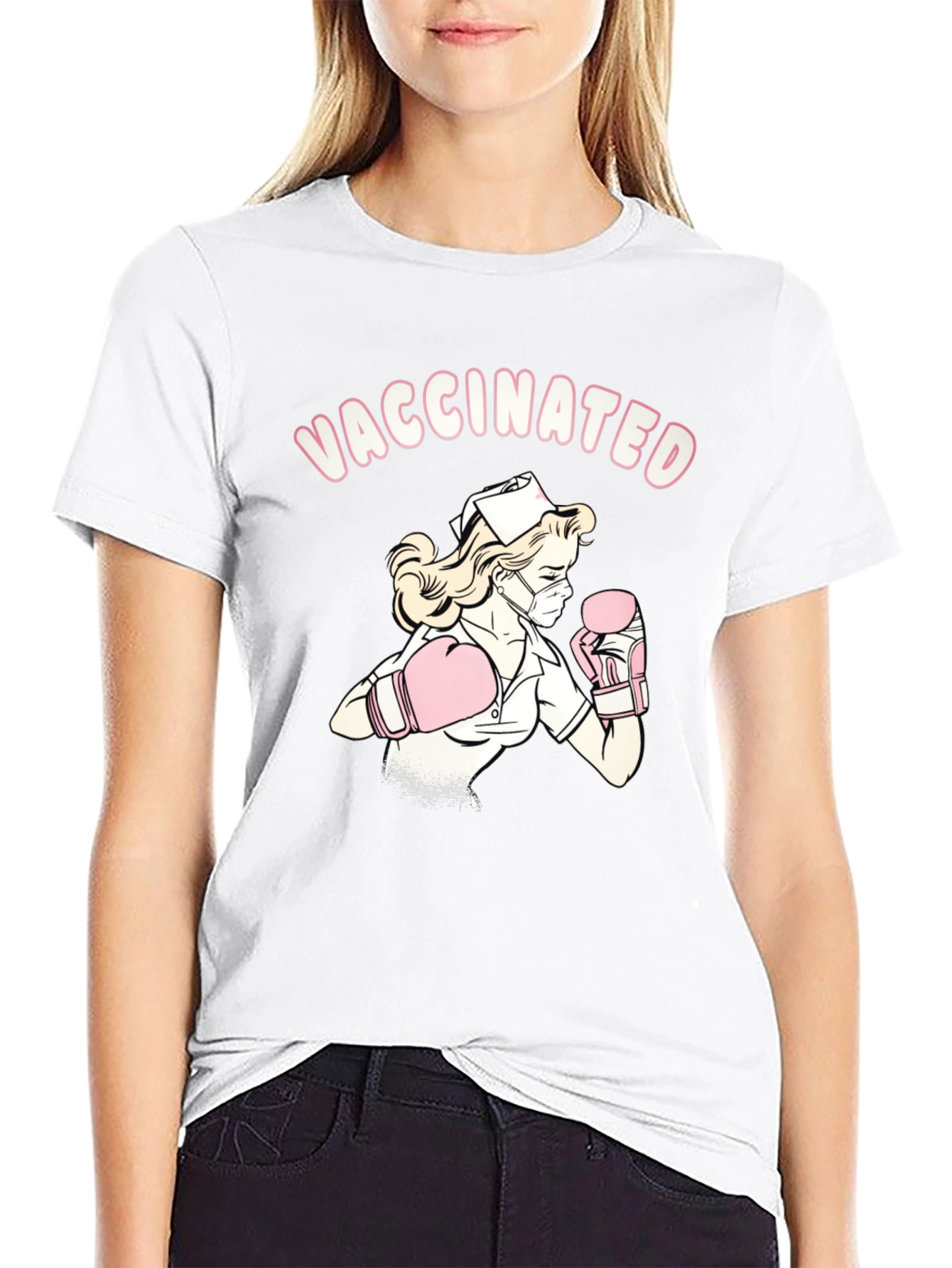 Vaccinated Nurse Boxing T-Shirt