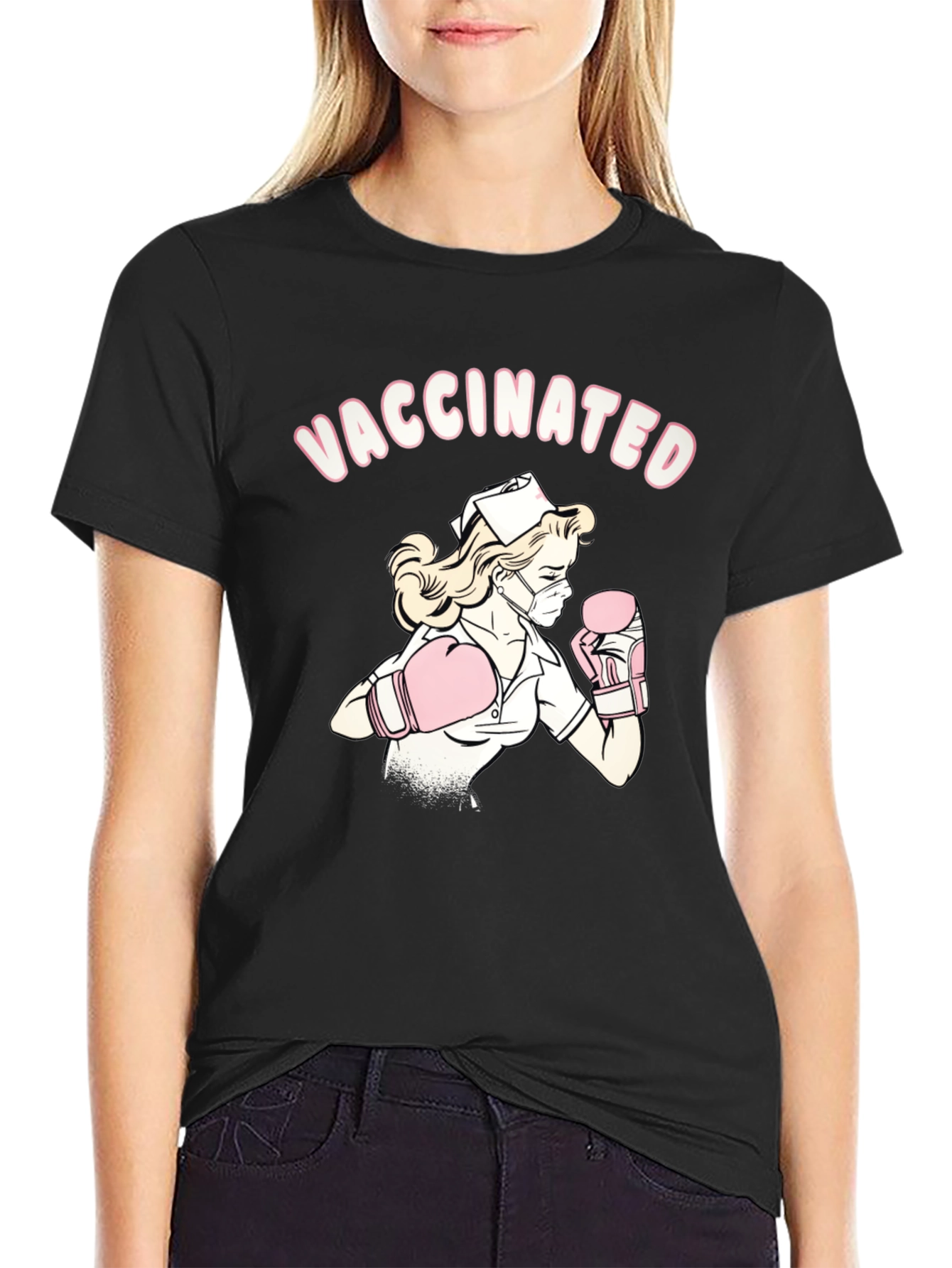 Vaccinated Nurse Boxing T-Shirt