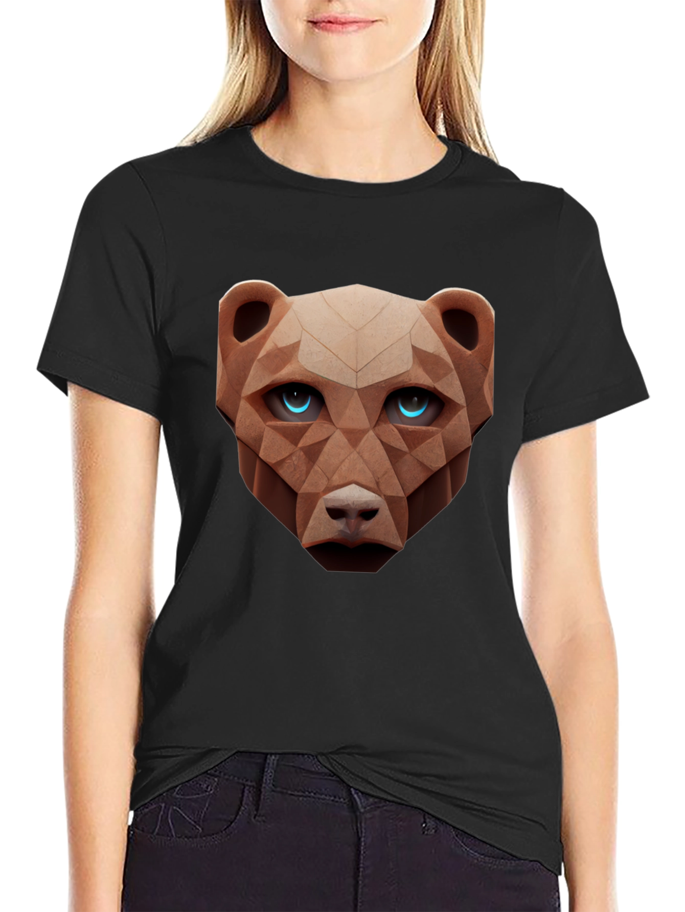 Geometric Bear Graphic Tee