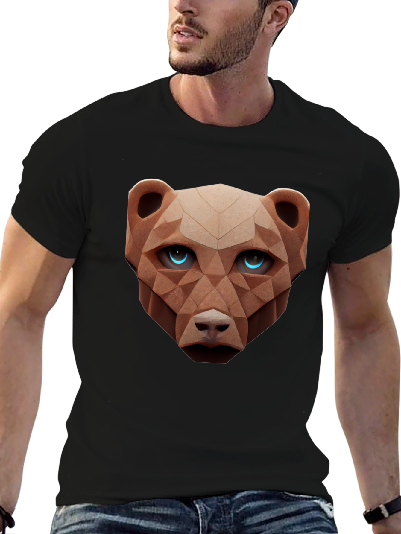 Geometric Bear Graphic Tee