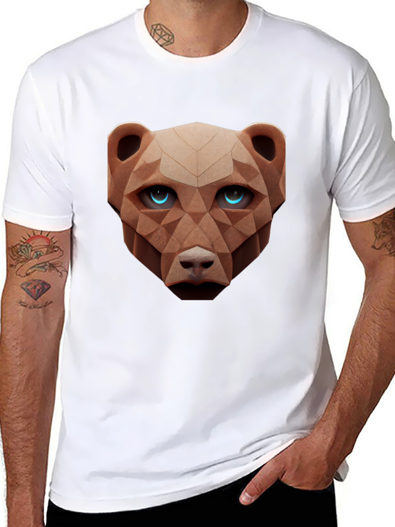 Geometric Bear Graphic Tee