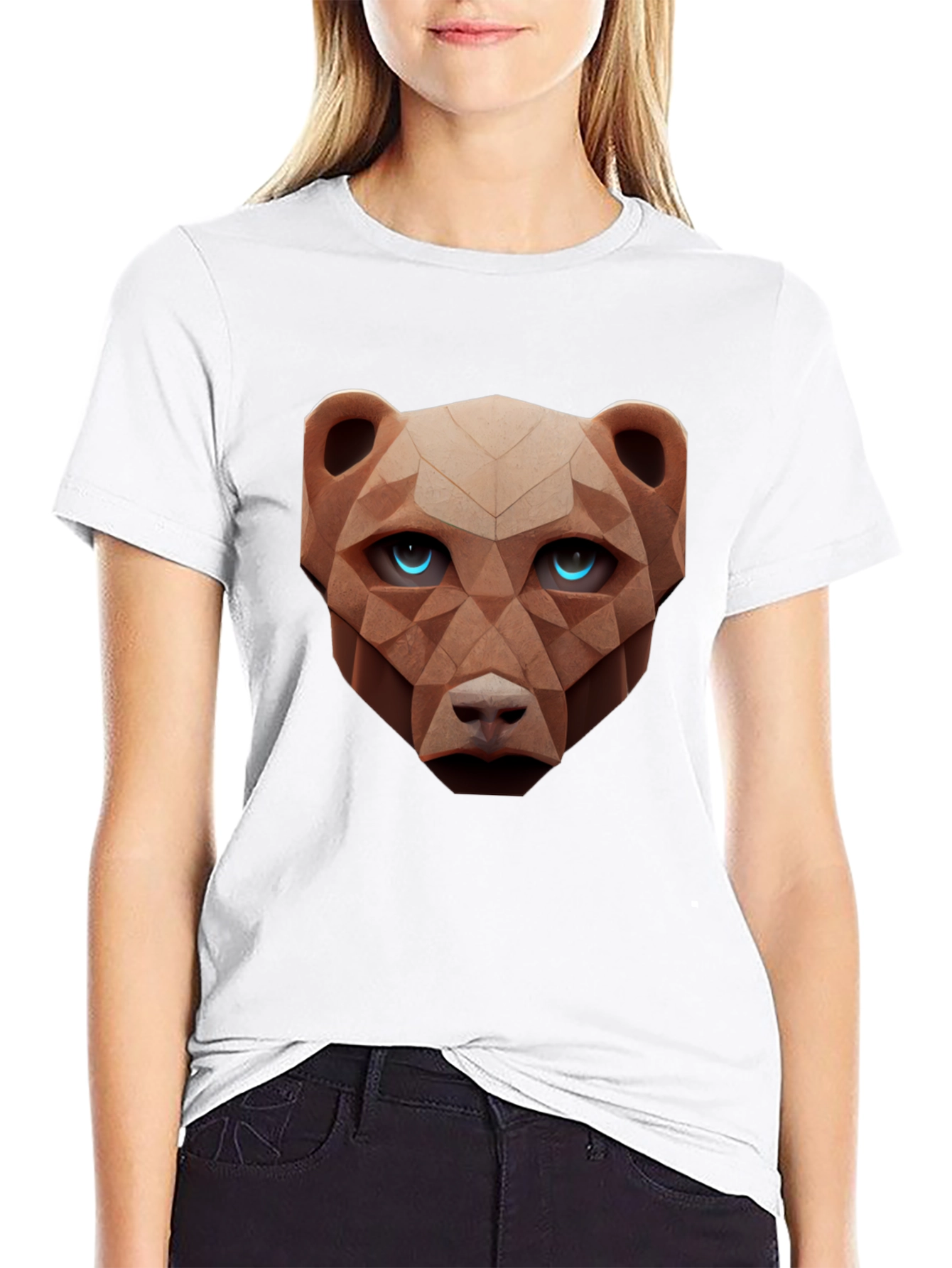 Geometric Bear Graphic Tee