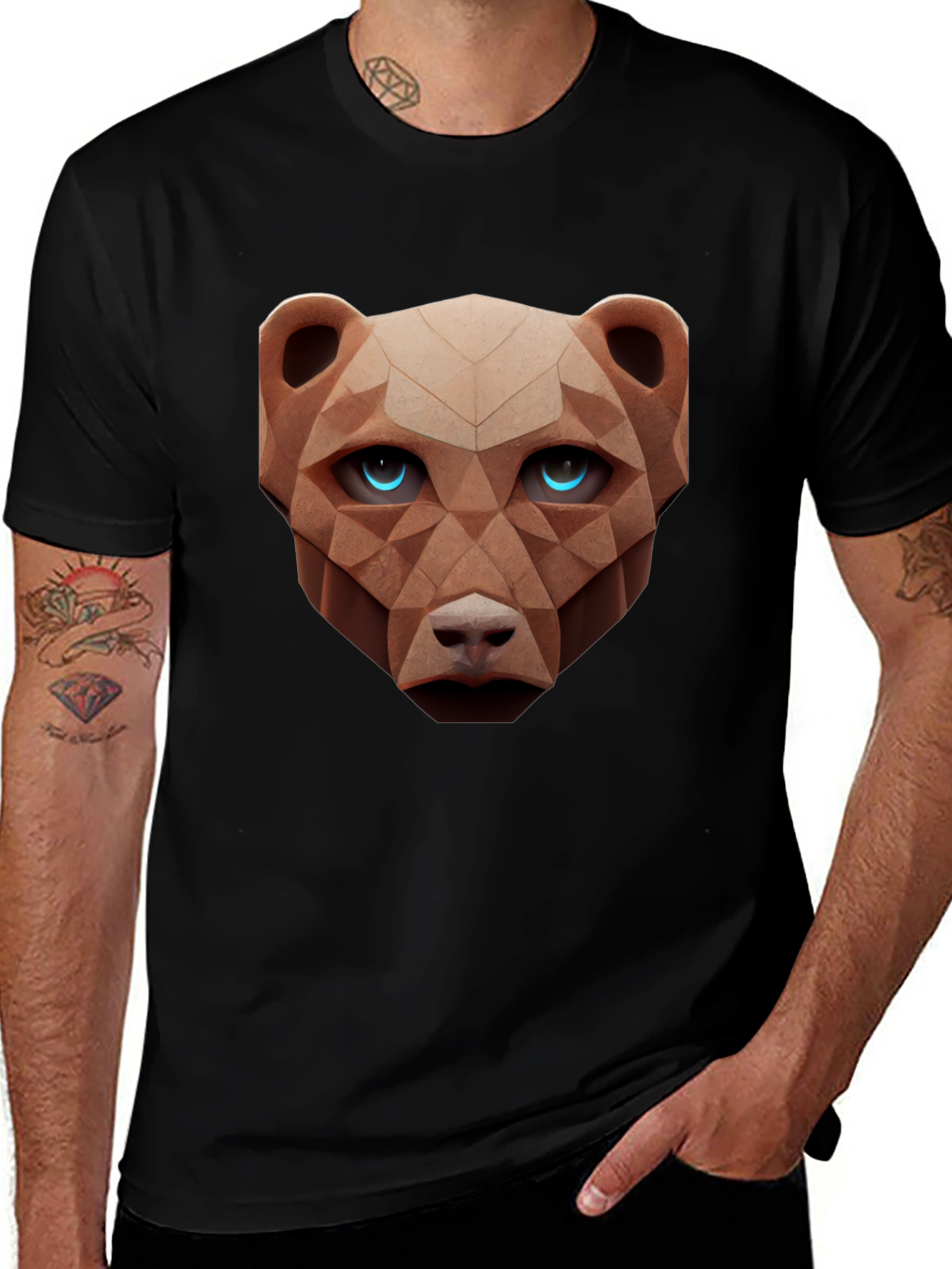 Geometric Bear Graphic Tee