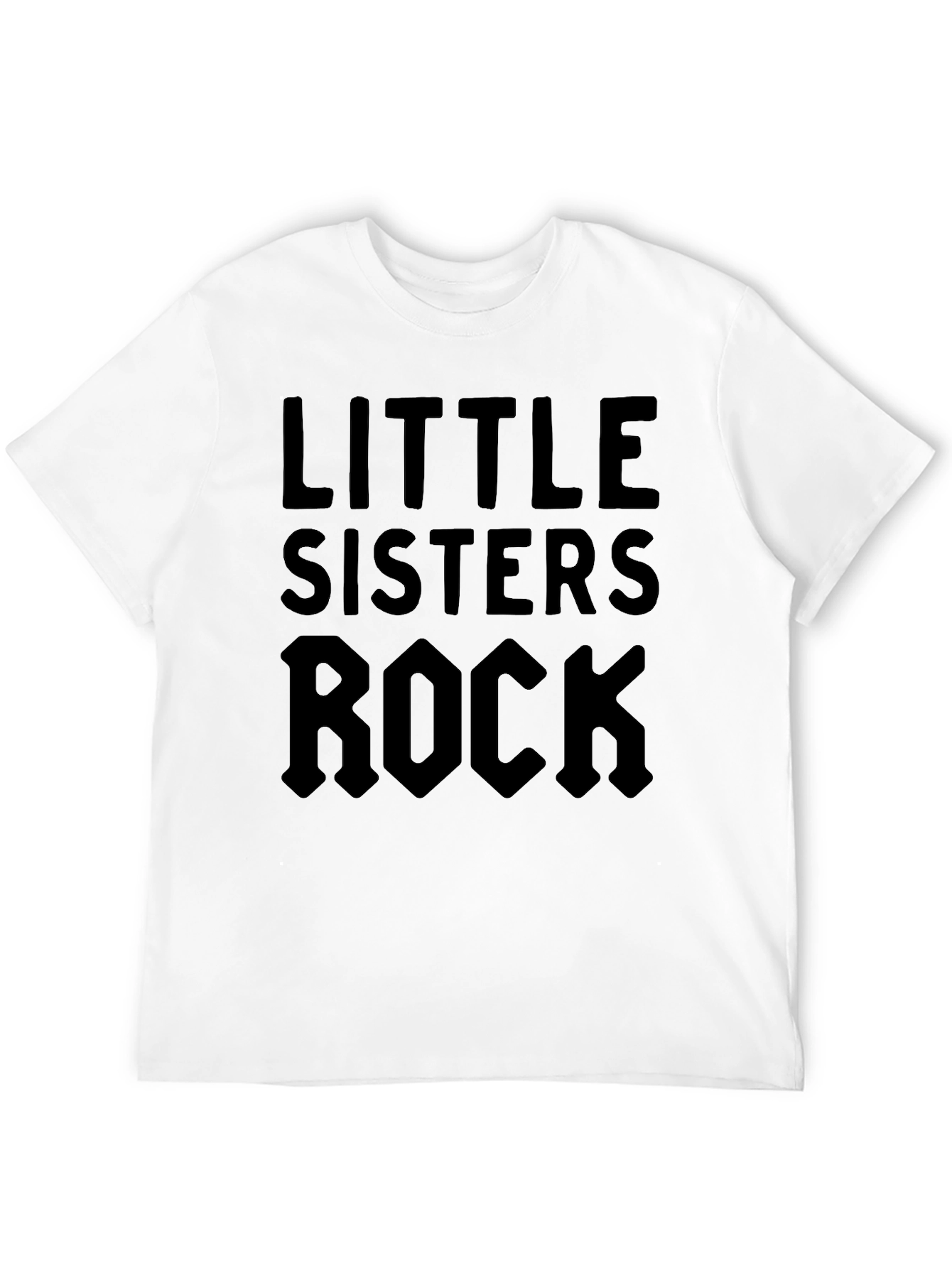 Little Sisters Rock T-Shirt - Black Graphic Tee