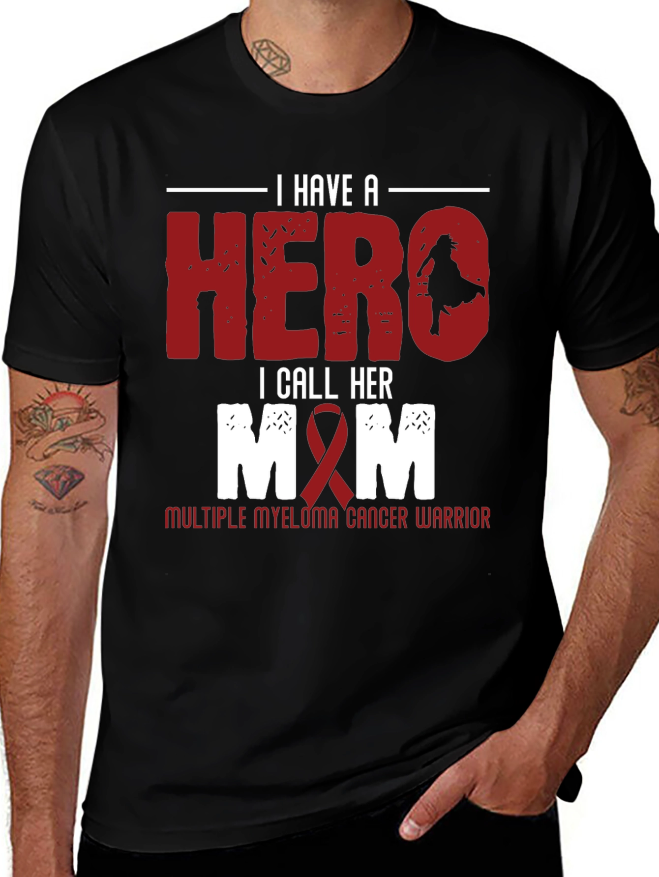 Hero Mom Cancer Warrior T-Shirt
