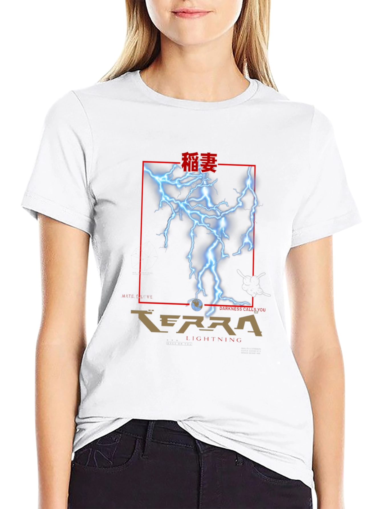 Terra Lightning Graphic T-Shirt - Black