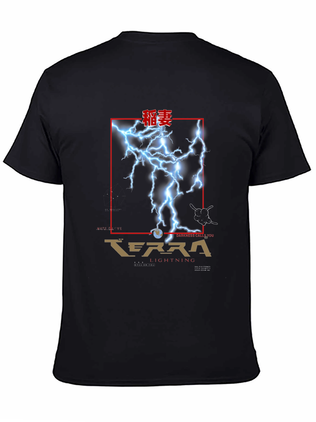 Terra Lightning Graphic T-Shirt - Black