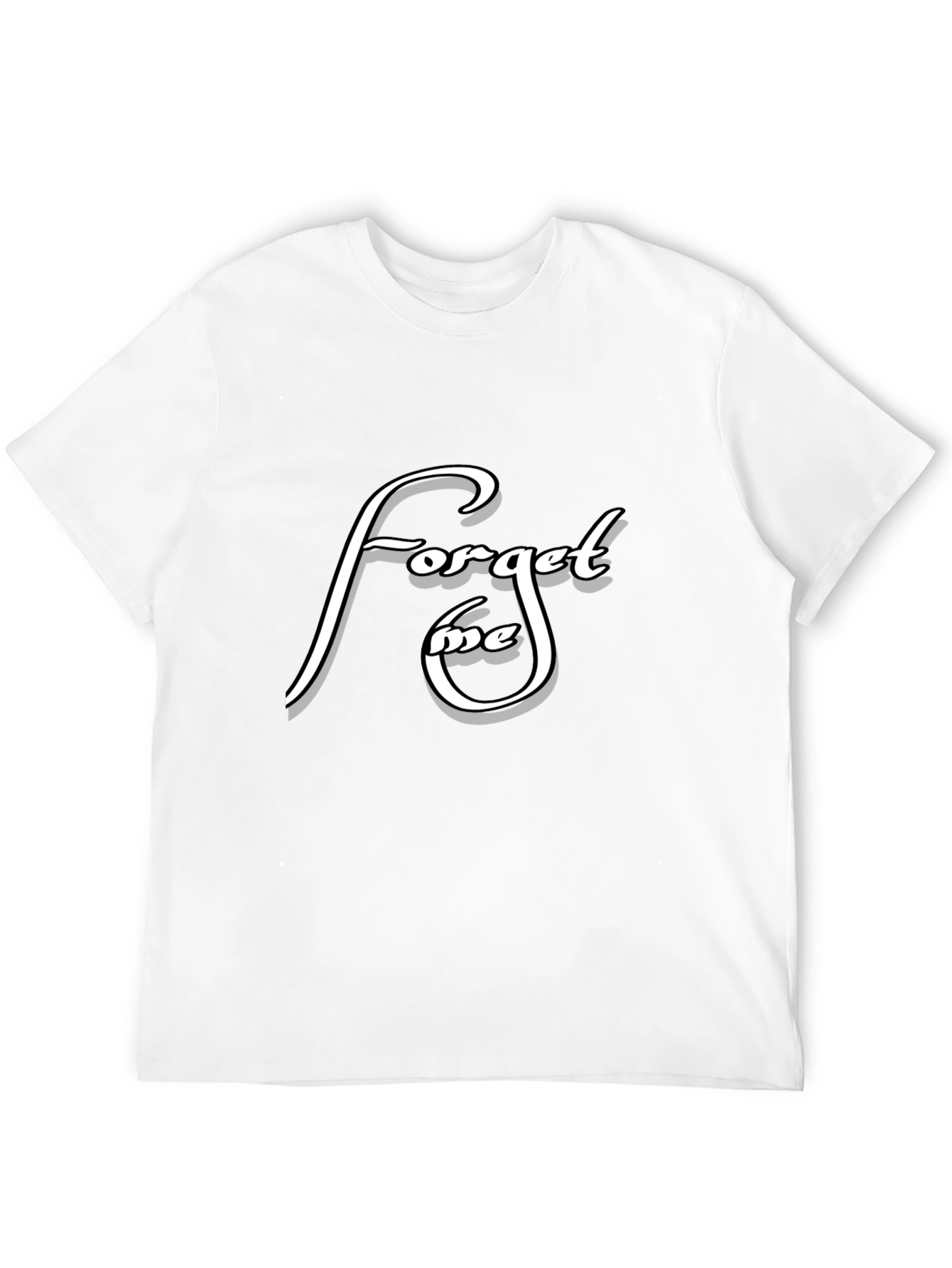 Forget Me Graphic Tee - Black Cotton T-Shirt