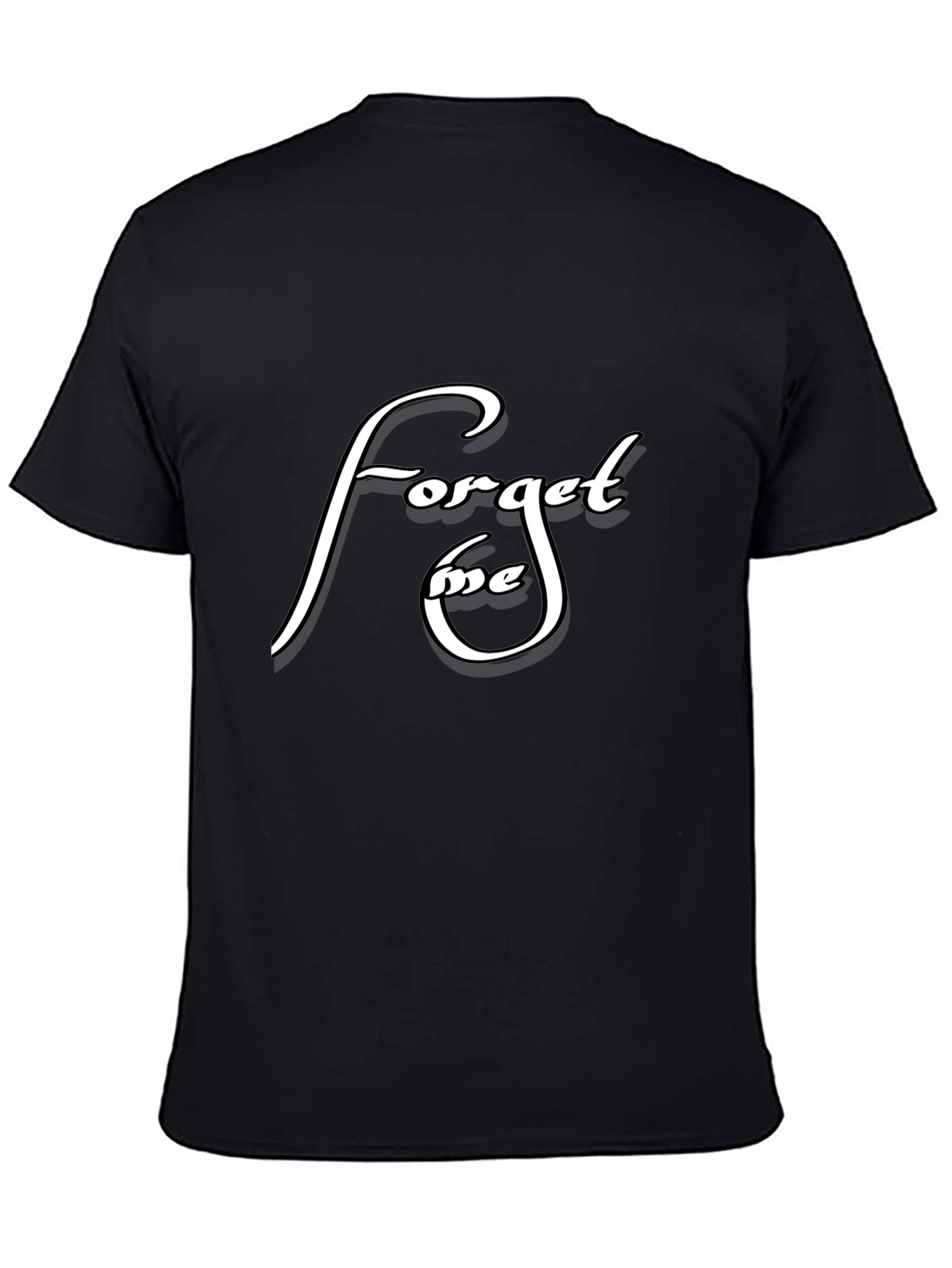 Forget Me Graphic Tee - Black Cotton T-Shirt