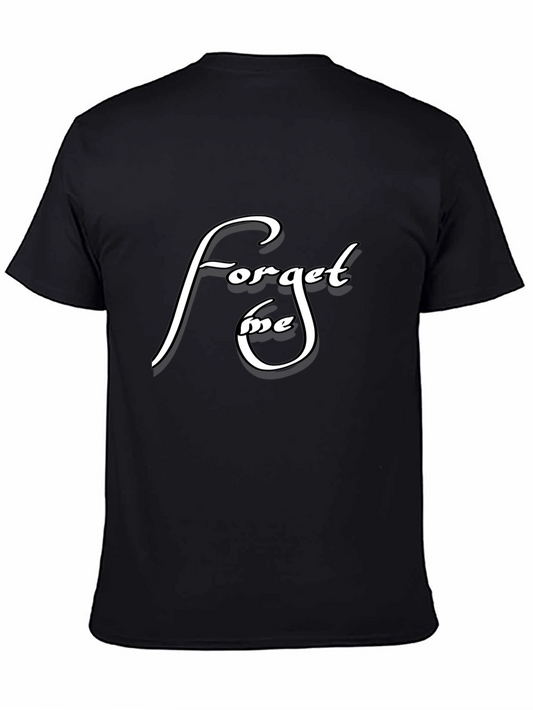 Forget Me Graphic Tee - Black Cotton T-Shirt