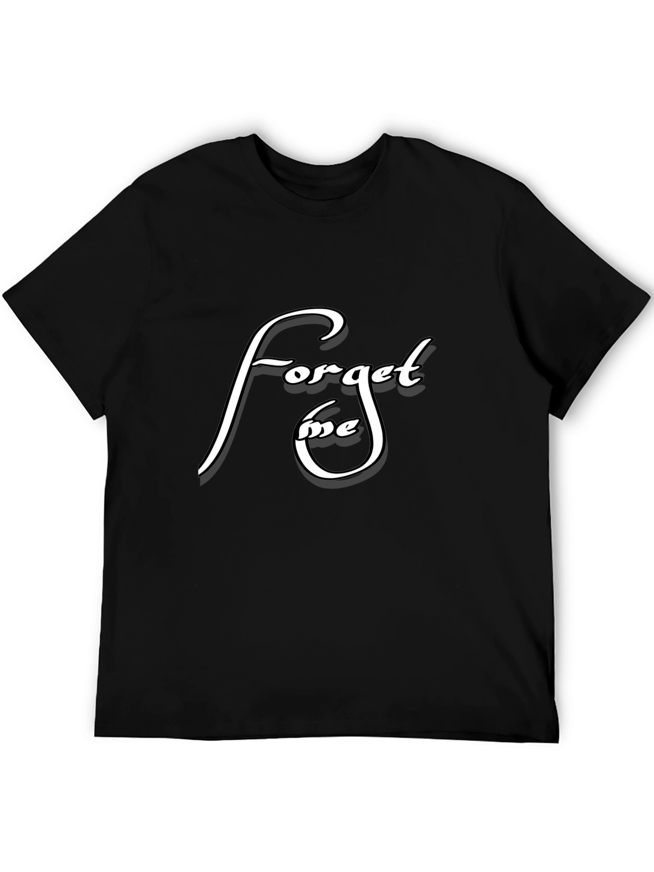 Forget Me Graphic Tee - Black Cotton T-Shirt