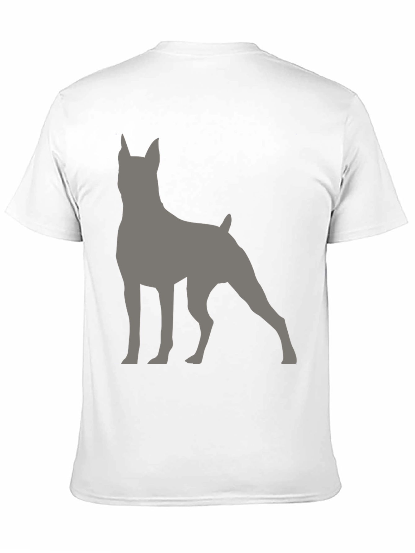 Dog Silhouette Graphic T-Shirt - Black