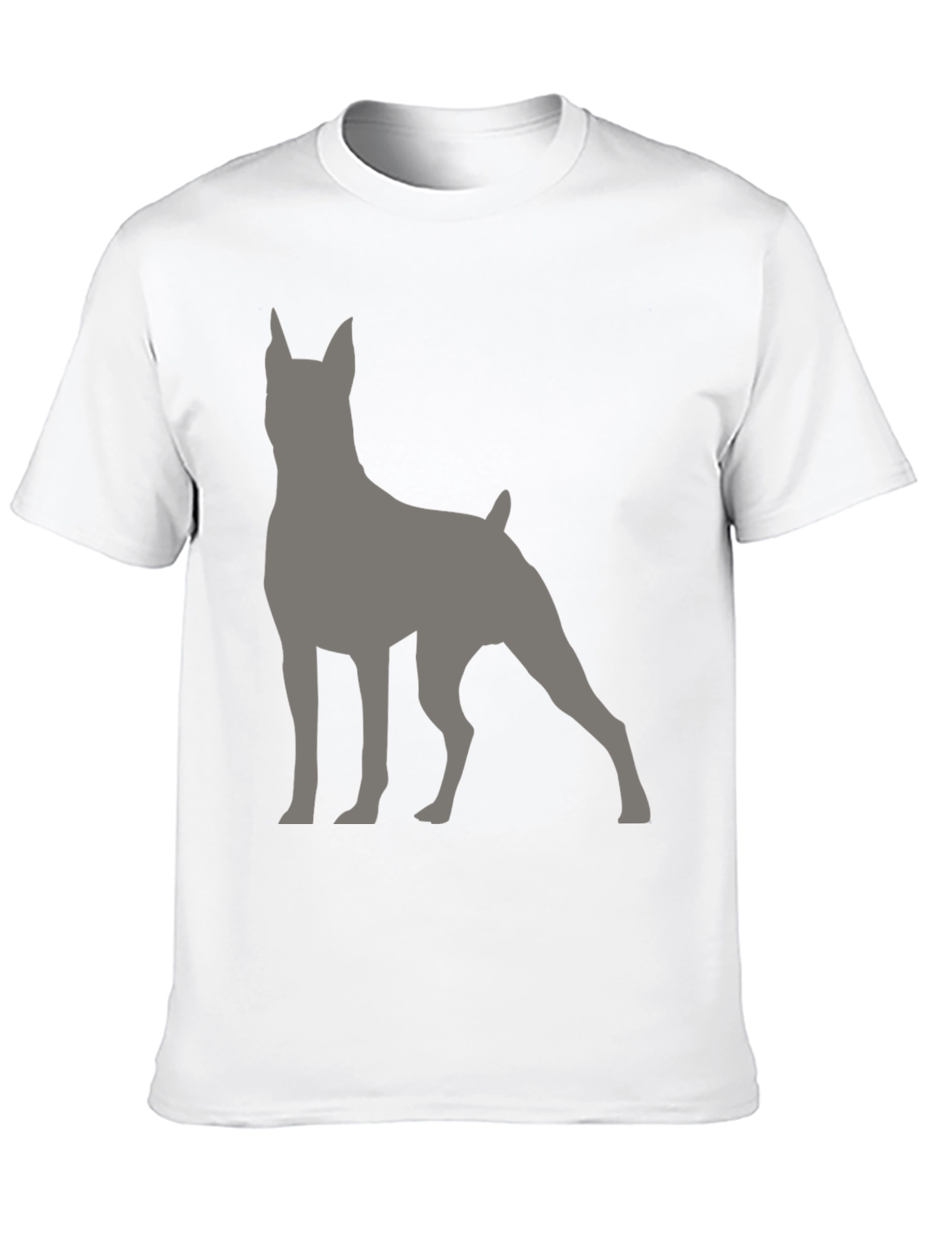 Dog Silhouette Graphic T-Shirt - Black