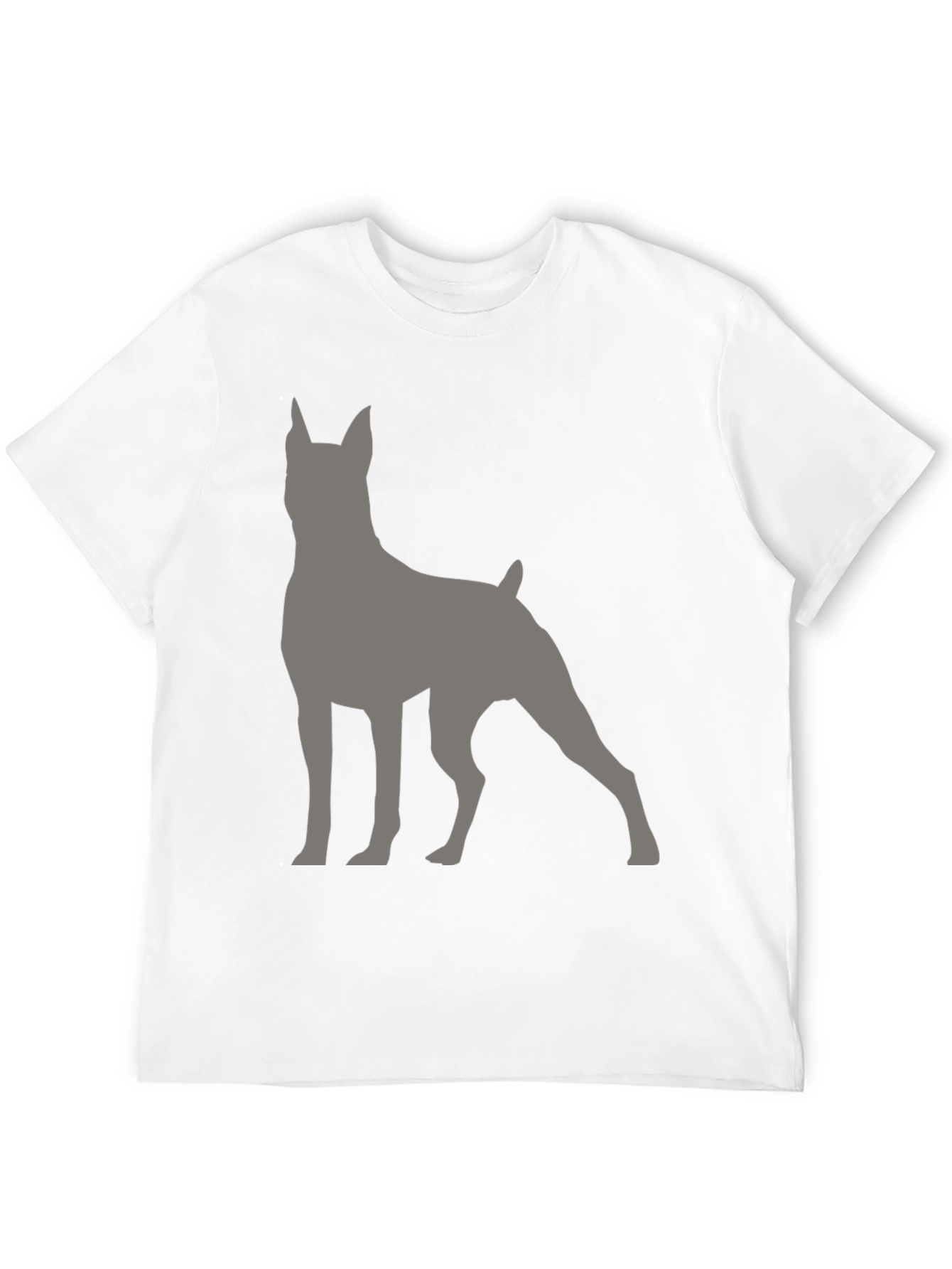 Dog Silhouette Graphic T-Shirt - Black