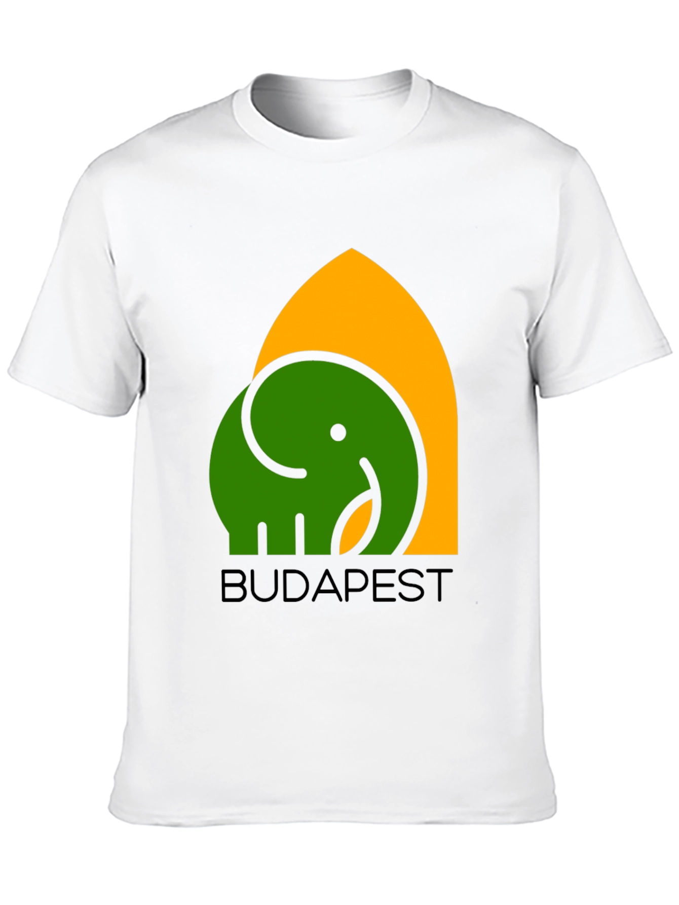 Budapest Elephant Graphic T-Shirt - Black
