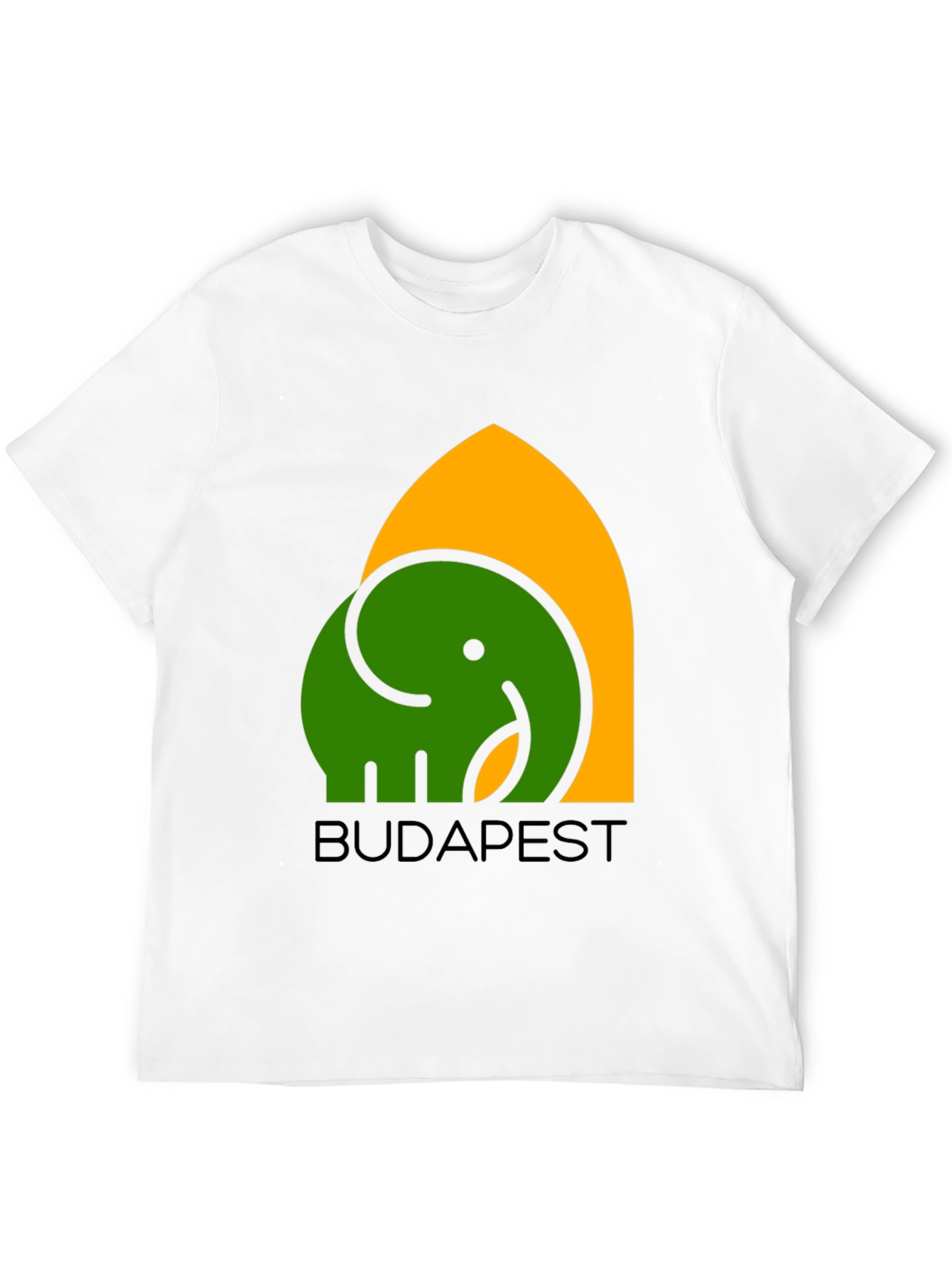 Budapest Elephant Graphic T-Shirt - Black