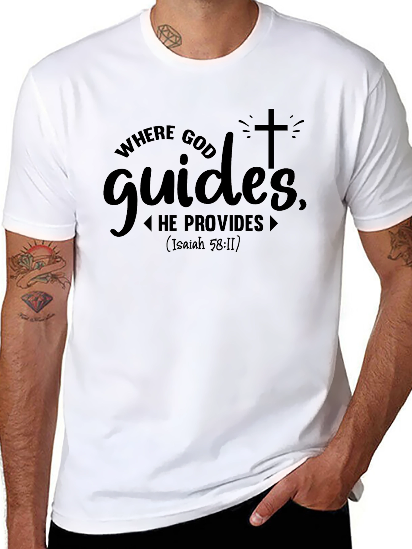 Faith-Based Christian Tee: Where God Guides