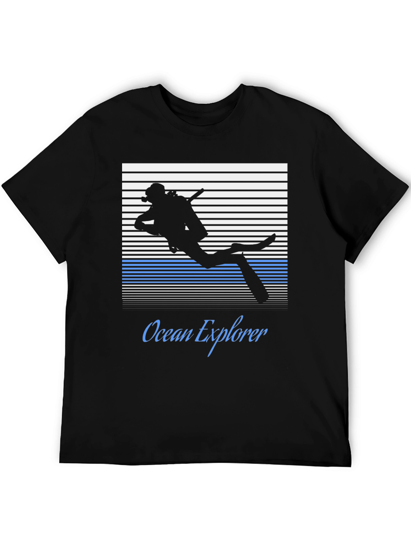 Ocean Explorer Scuba Diver Graphic Tee - Black
