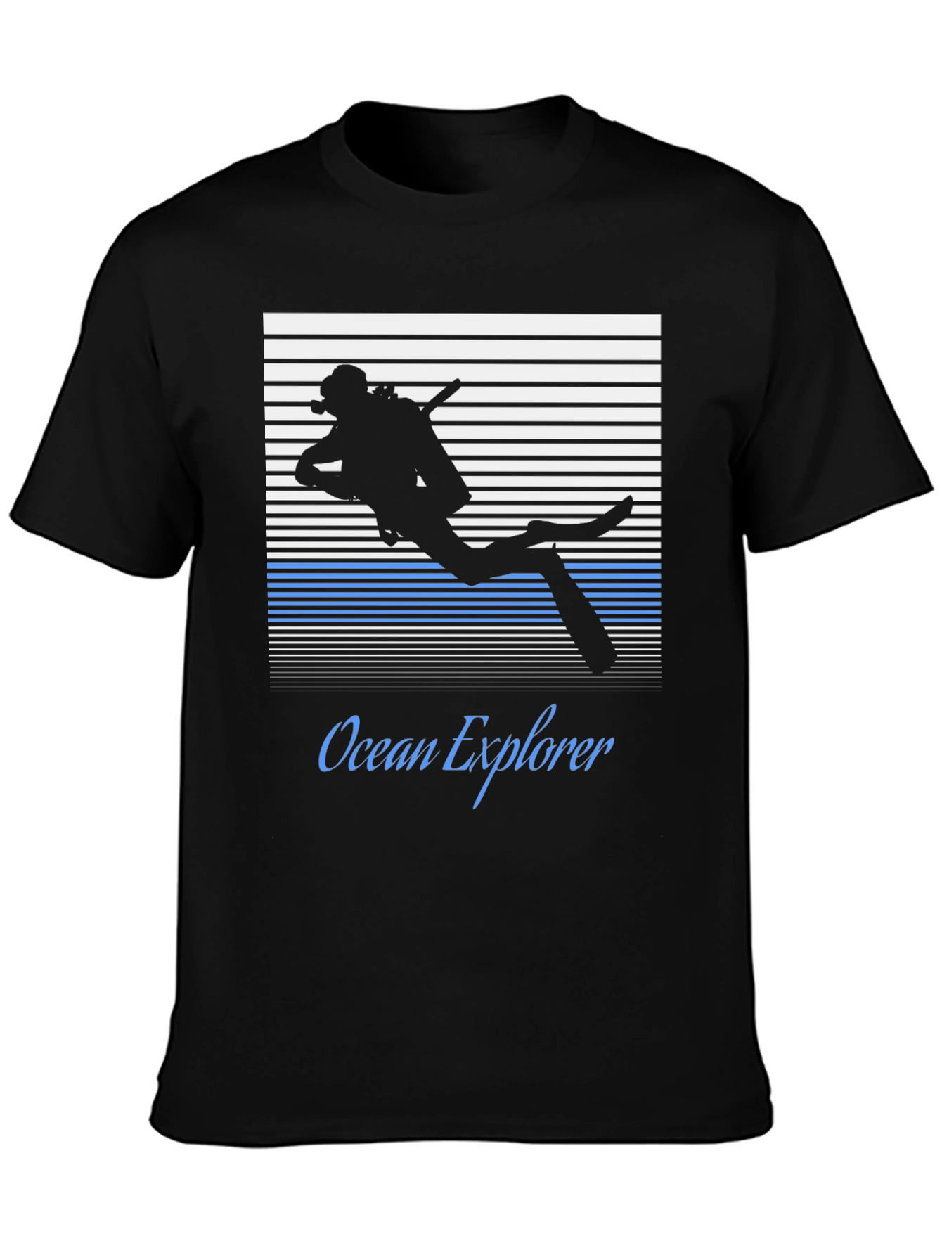 Ocean Explorer Scuba Diver Graphic Tee - Black