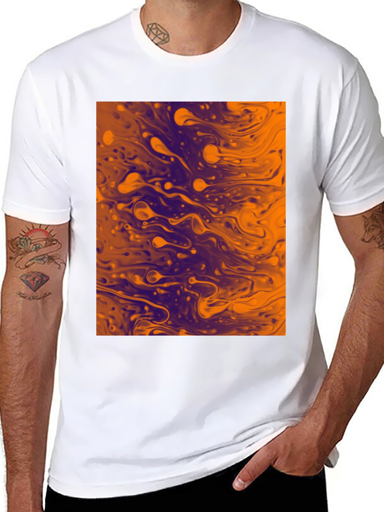 Abstract Print Graphic Tee - Modern Art T-Shirt
