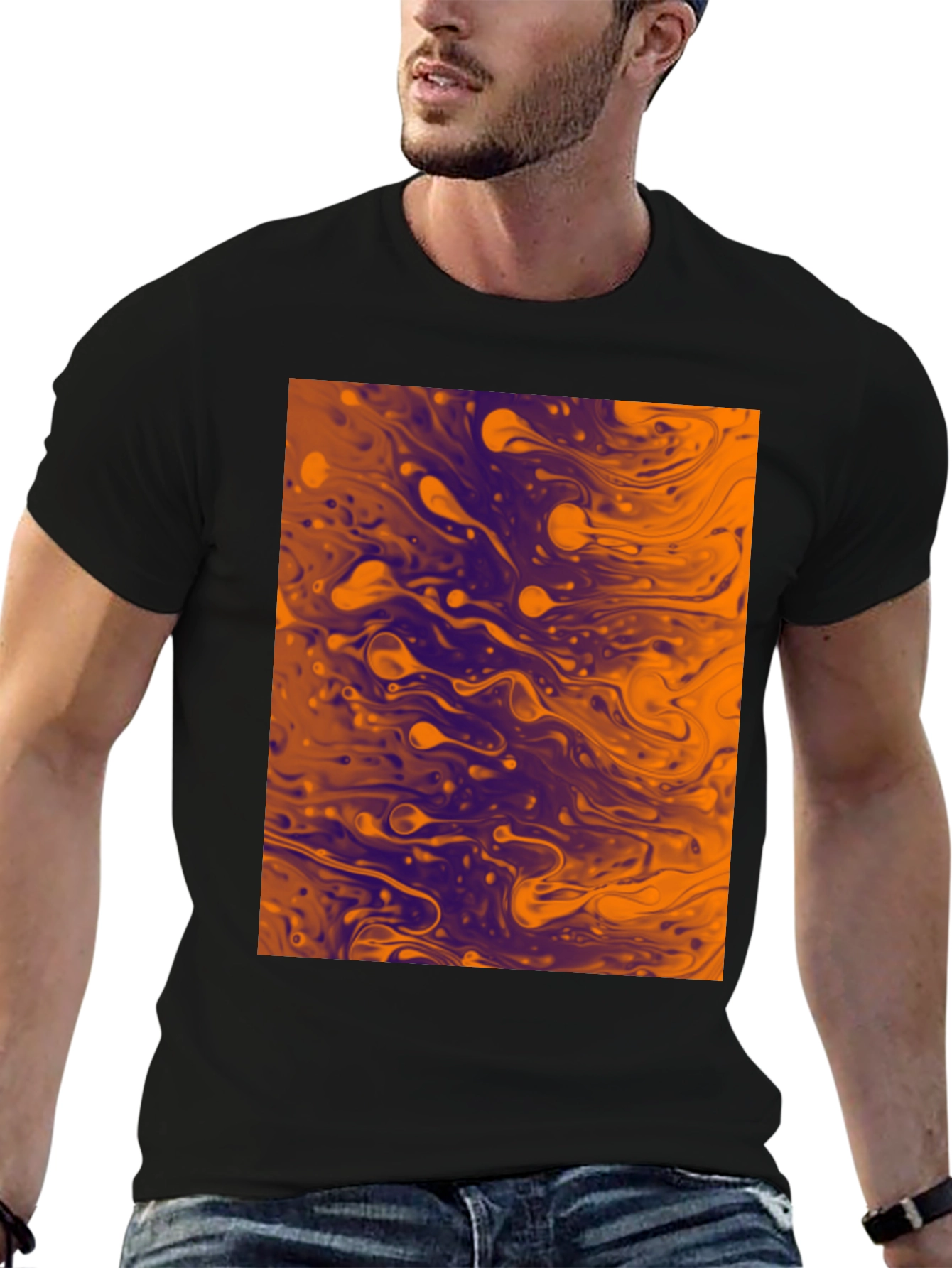Abstract Print Graphic Tee - Modern Art T-Shirt