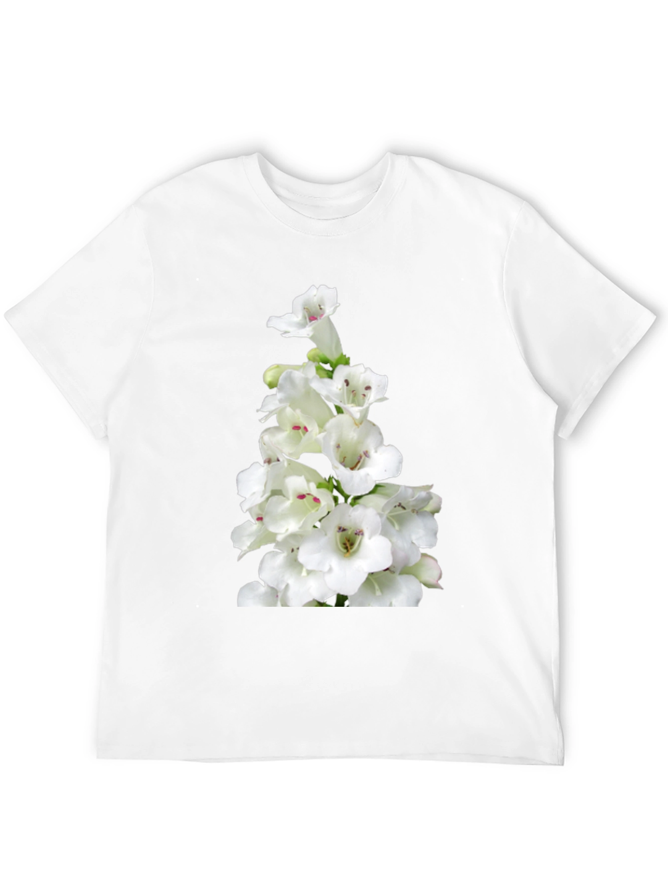Floral Graphic Tee - Classic Black Cotton T-Shirt