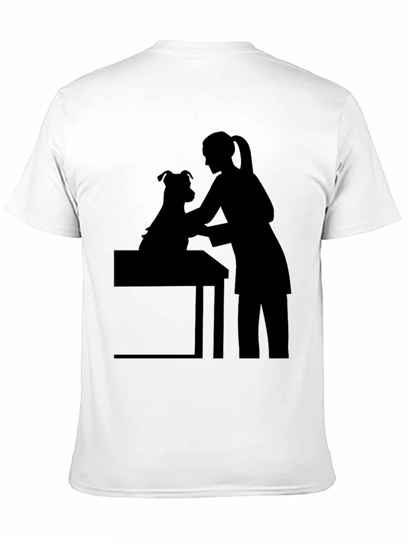 Dog Groomer Silhouette Black T-Shirt
