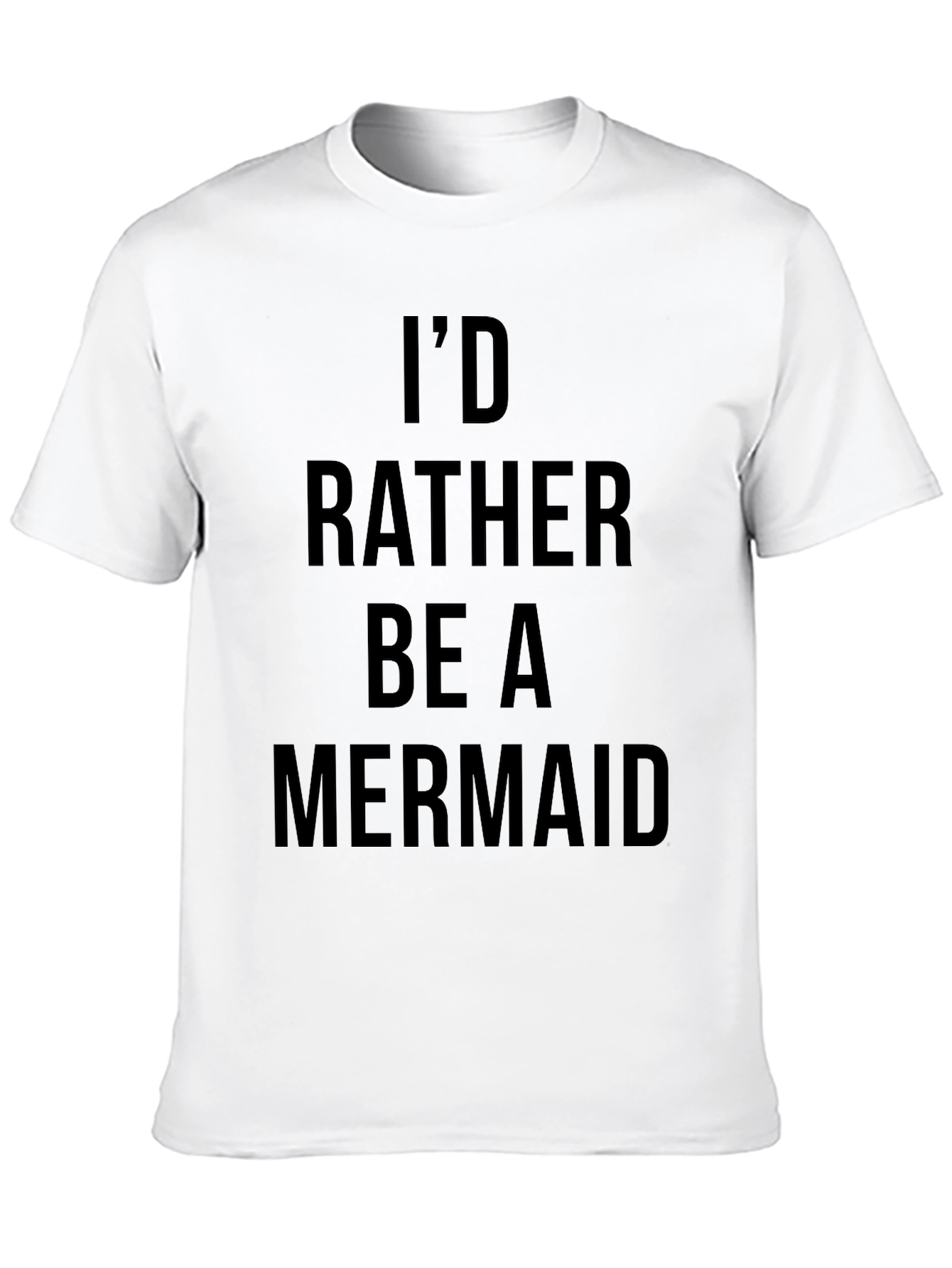 Id Rather Be A Mermaid Black Graphic Tee