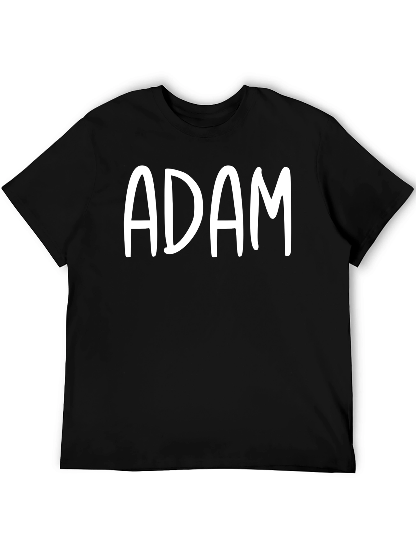 Adam Tee - Personalized Black T-Shirt for Men
