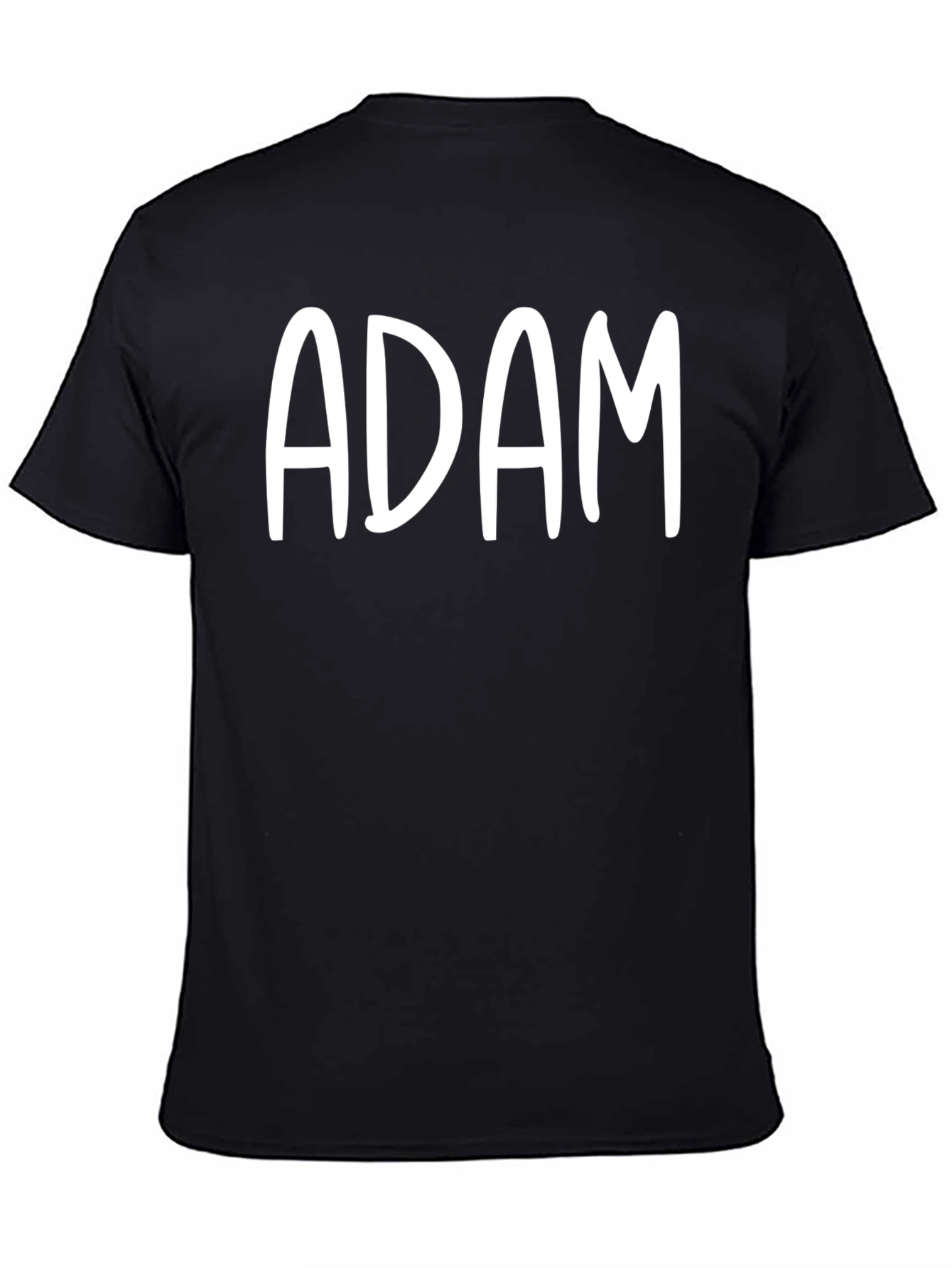 Adam Tee - Personalized Black T-Shirt for Men