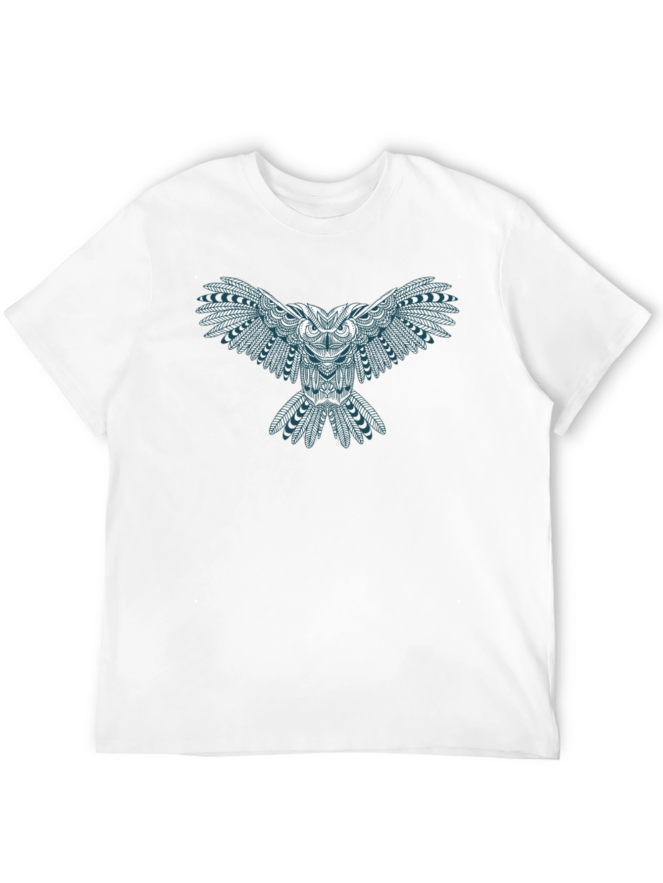 Owl Graphic Print Tee - Black