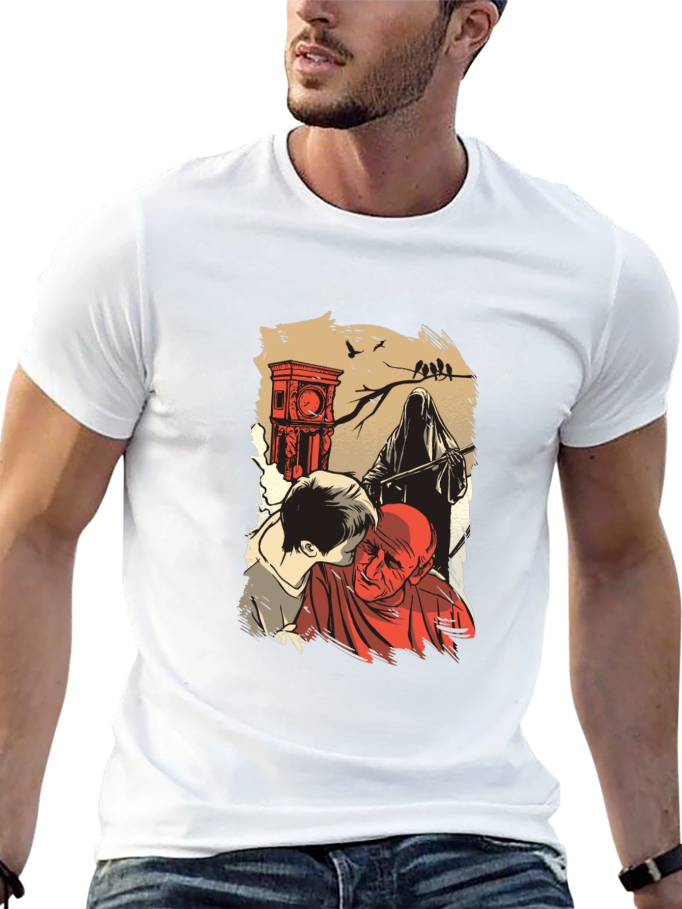 Grim Reaper Graphic T-Shirt - Time & Mortality