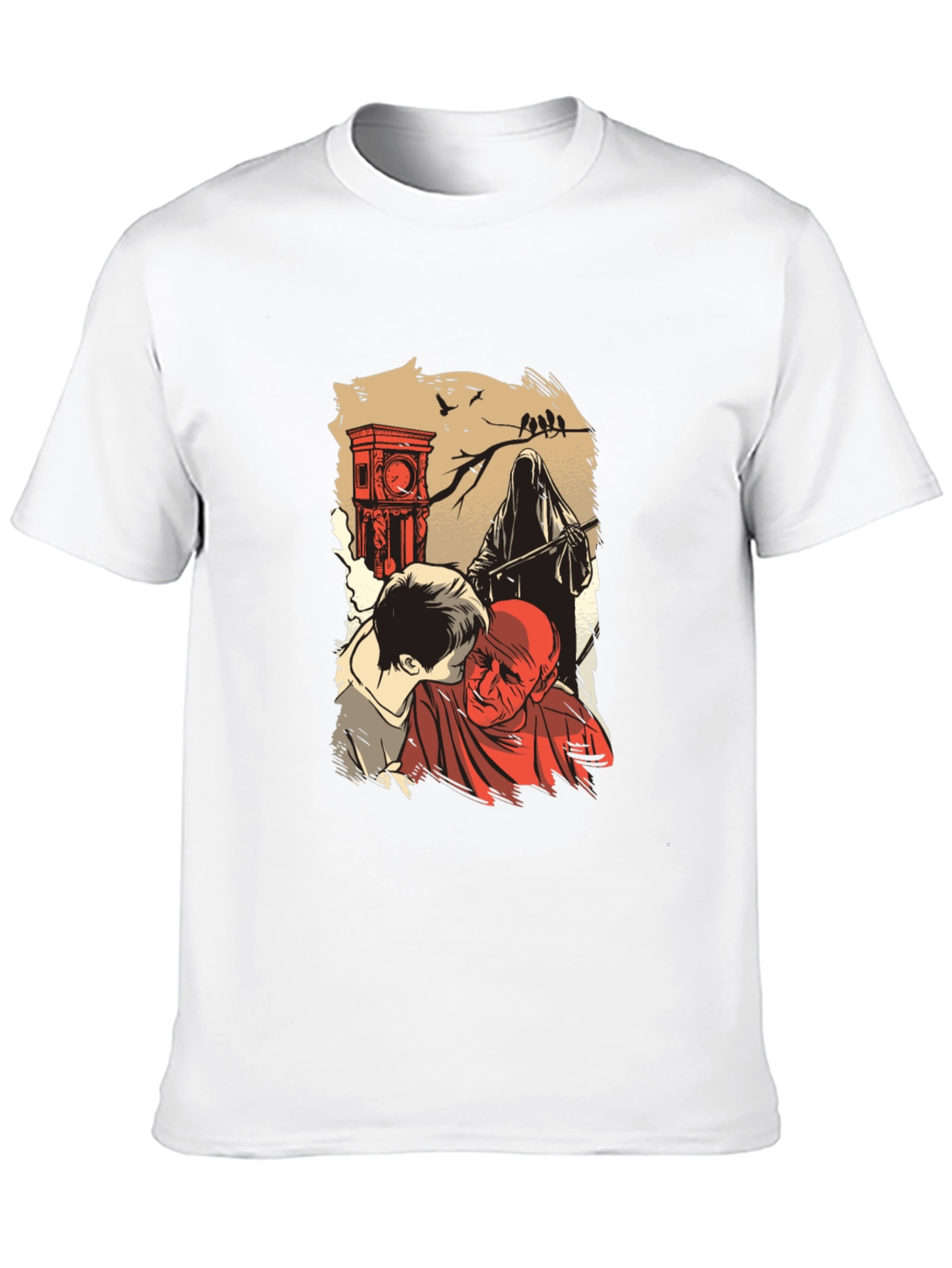 Grim Reaper Graphic T-Shirt - Time & Mortality