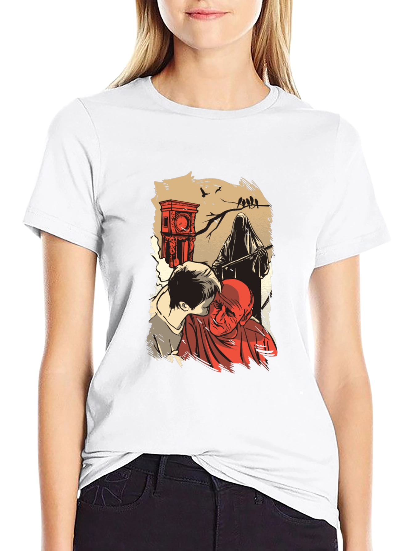 Grim Reaper Graphic T-Shirt - Time & Mortality