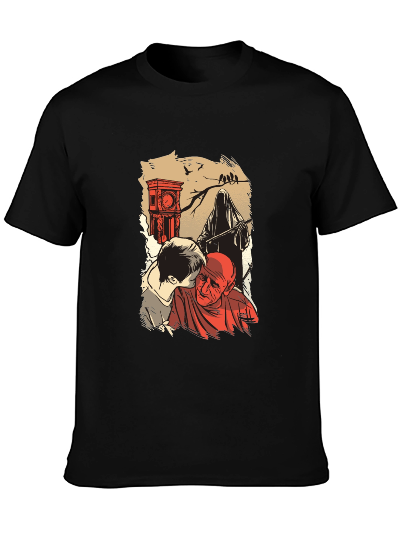 Grim Reaper Graphic T-Shirt - Time & Mortality