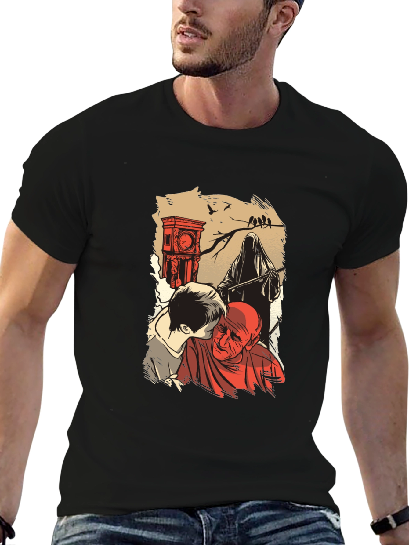 Grim Reaper Graphic T-Shirt - Time & Mortality