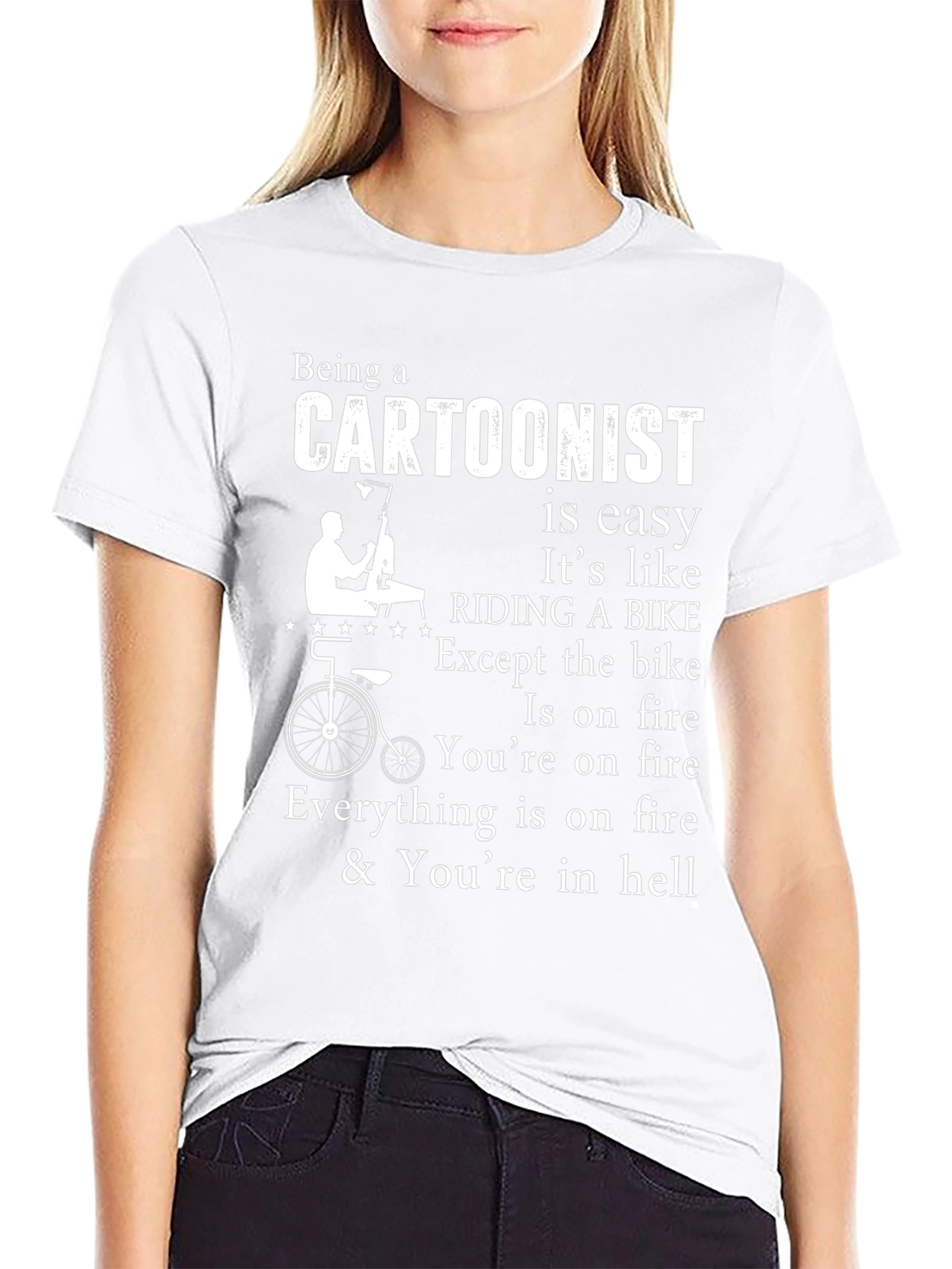 Cartoonist Hellfire T-Shirt: Funny Artist Tee