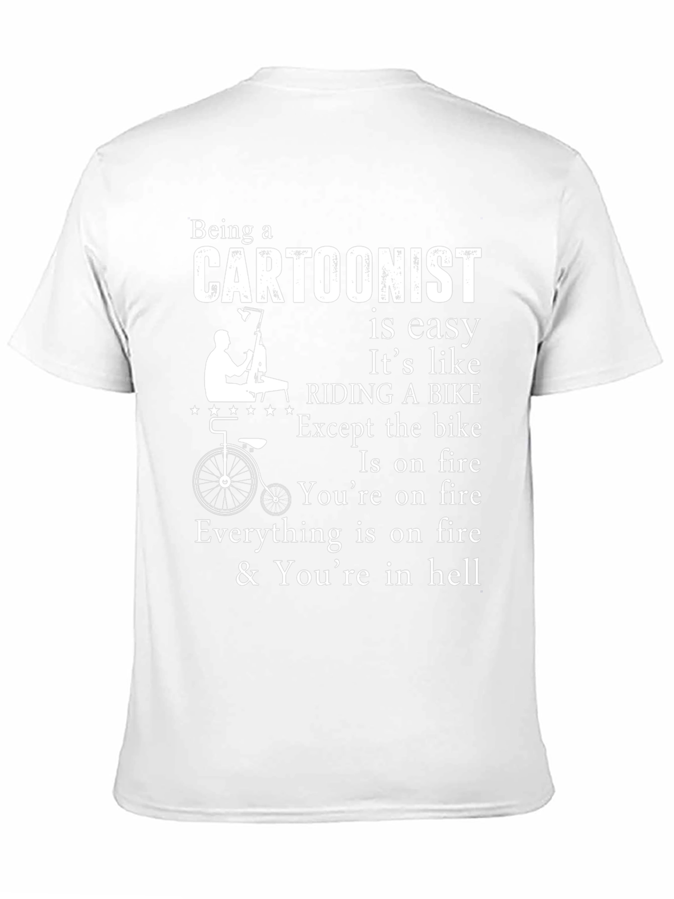 Cartoonist Hellfire T-Shirt: Funny Artist Tee