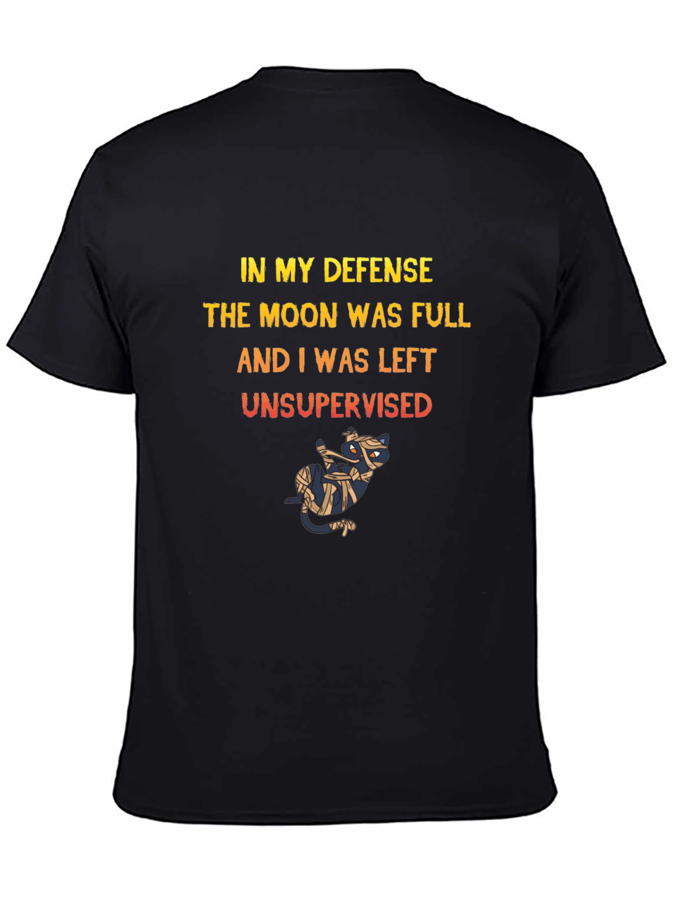 Funny Halloween Cat Mummy T-Shirt